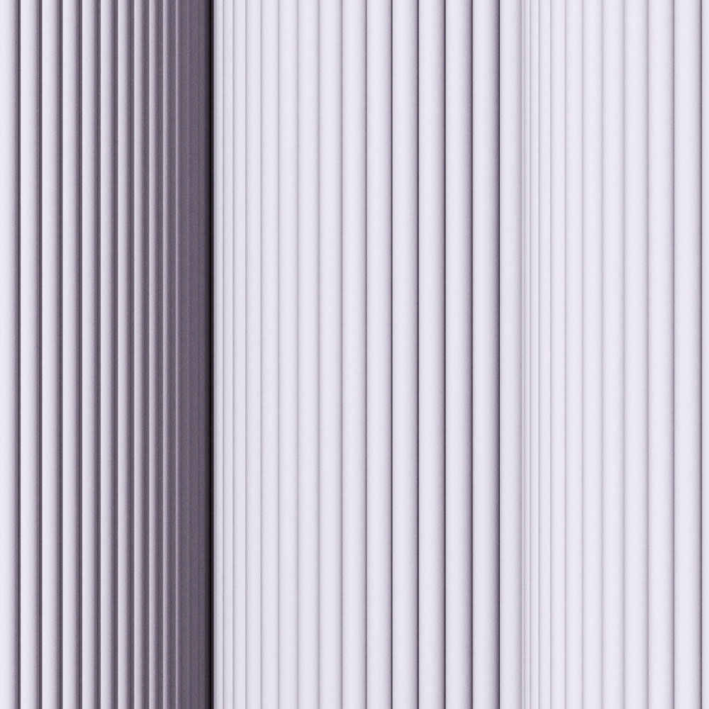             Magic Wall 1 - Carta da parati a righe effetto illusione 3D, viola e bianco
        