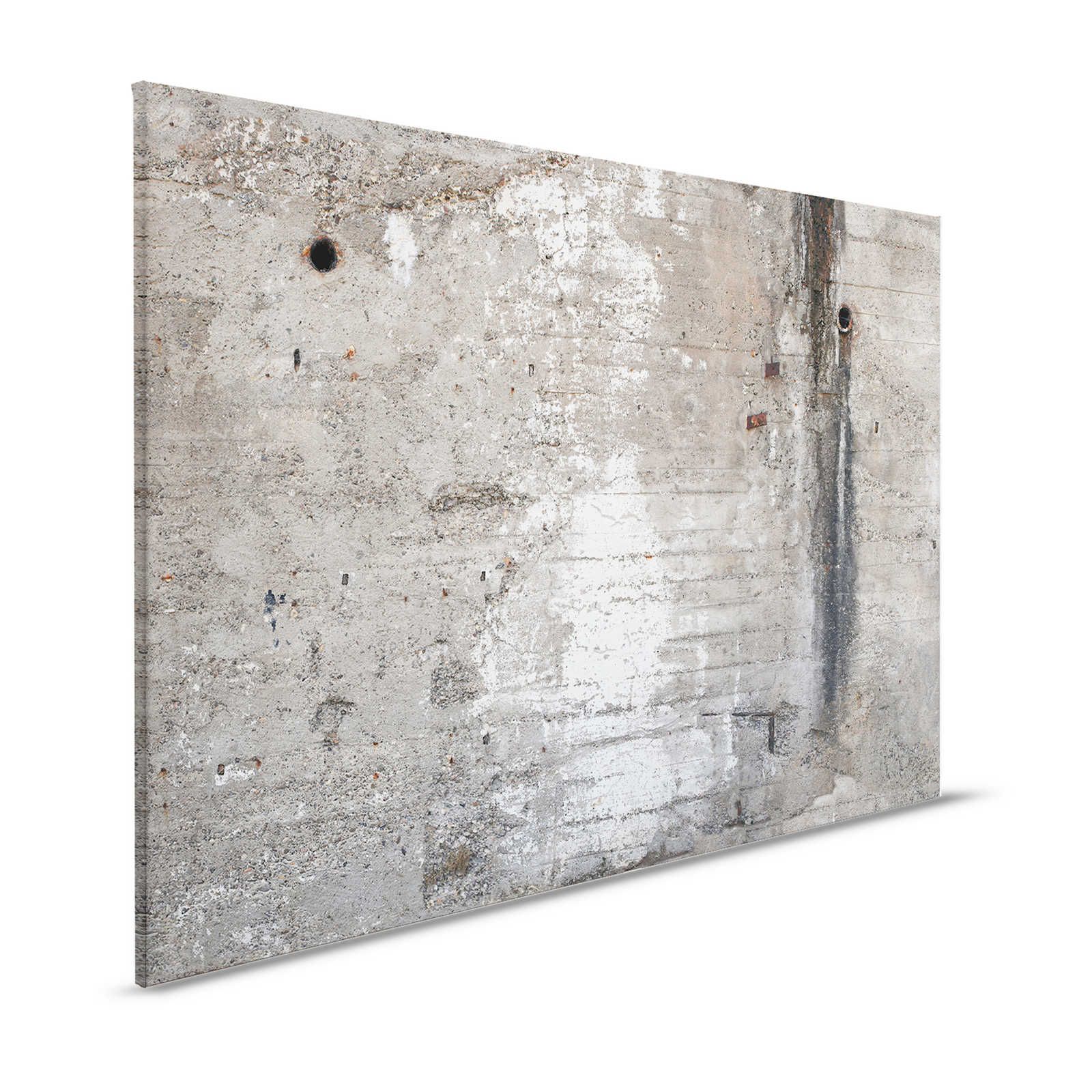 Concrete Wall Canvas Painting Industrial Style Rustic - 1.20 m x 0.80 m
