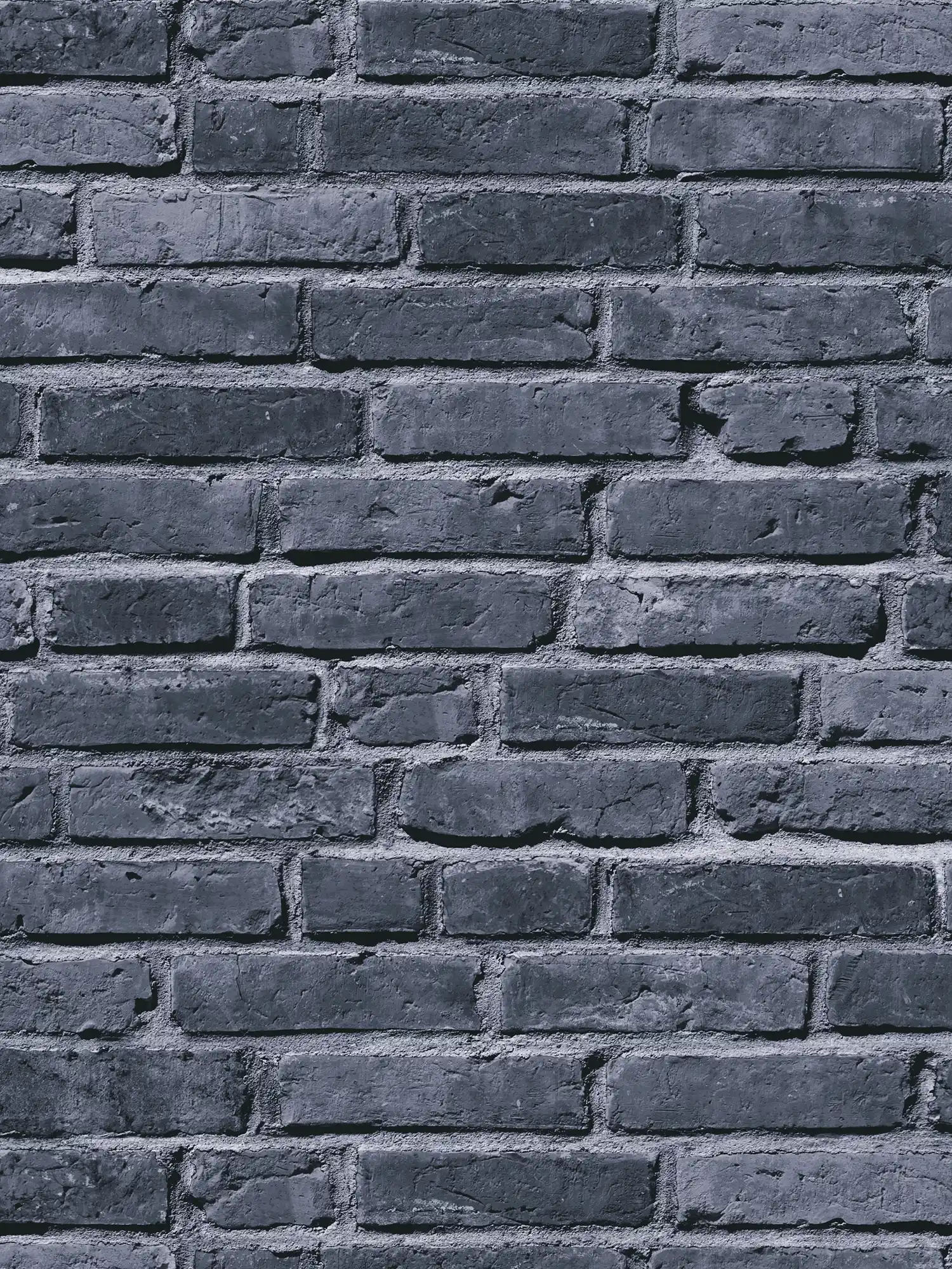Nursery wallpaper stone look - black, grey
