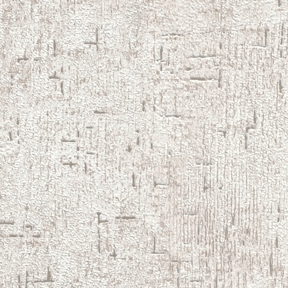             Non-woven wallpaper rustic plaster structure - beige, gold, glossy
        