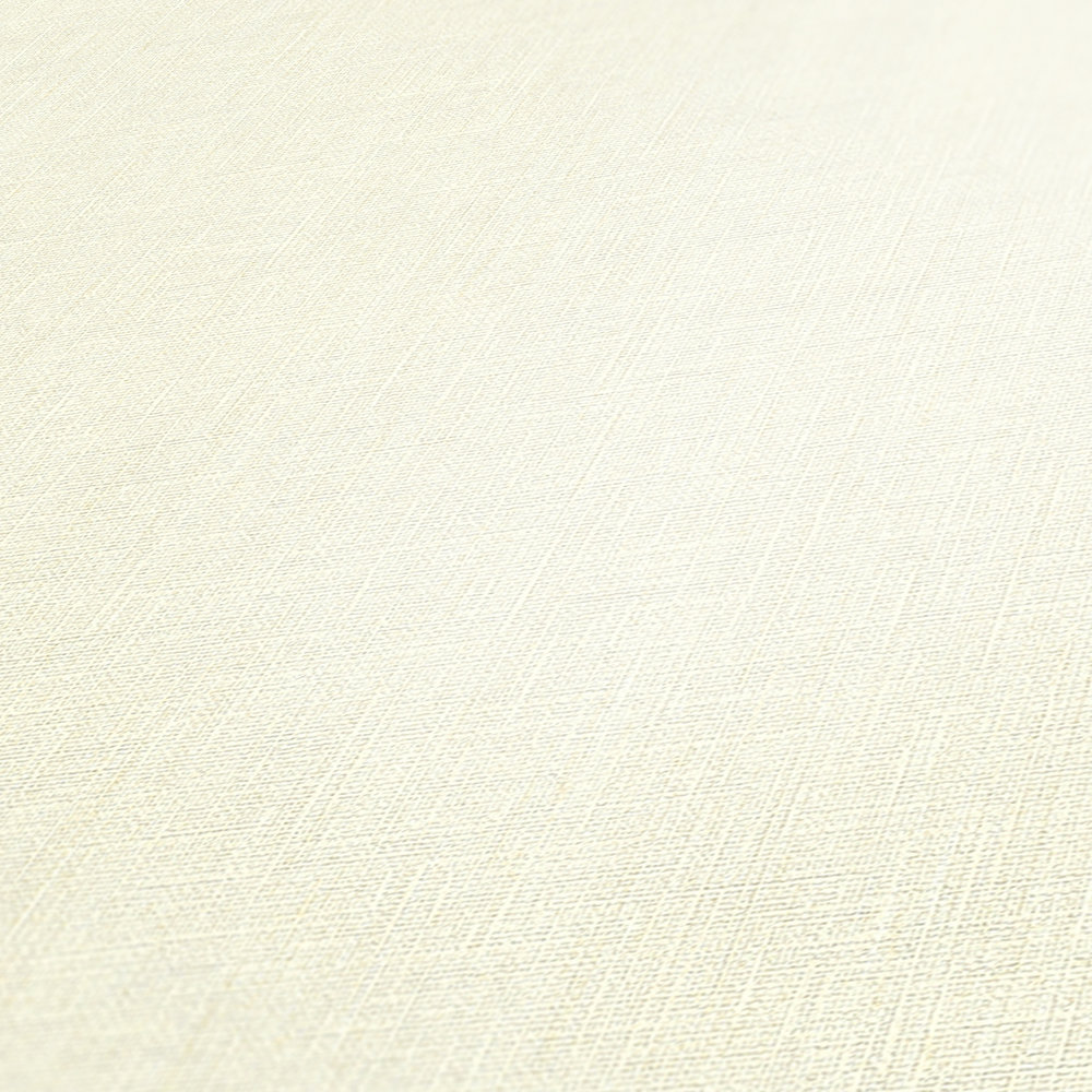             Papel pintado de aspecto textil con patrón texturizado - Crema
        