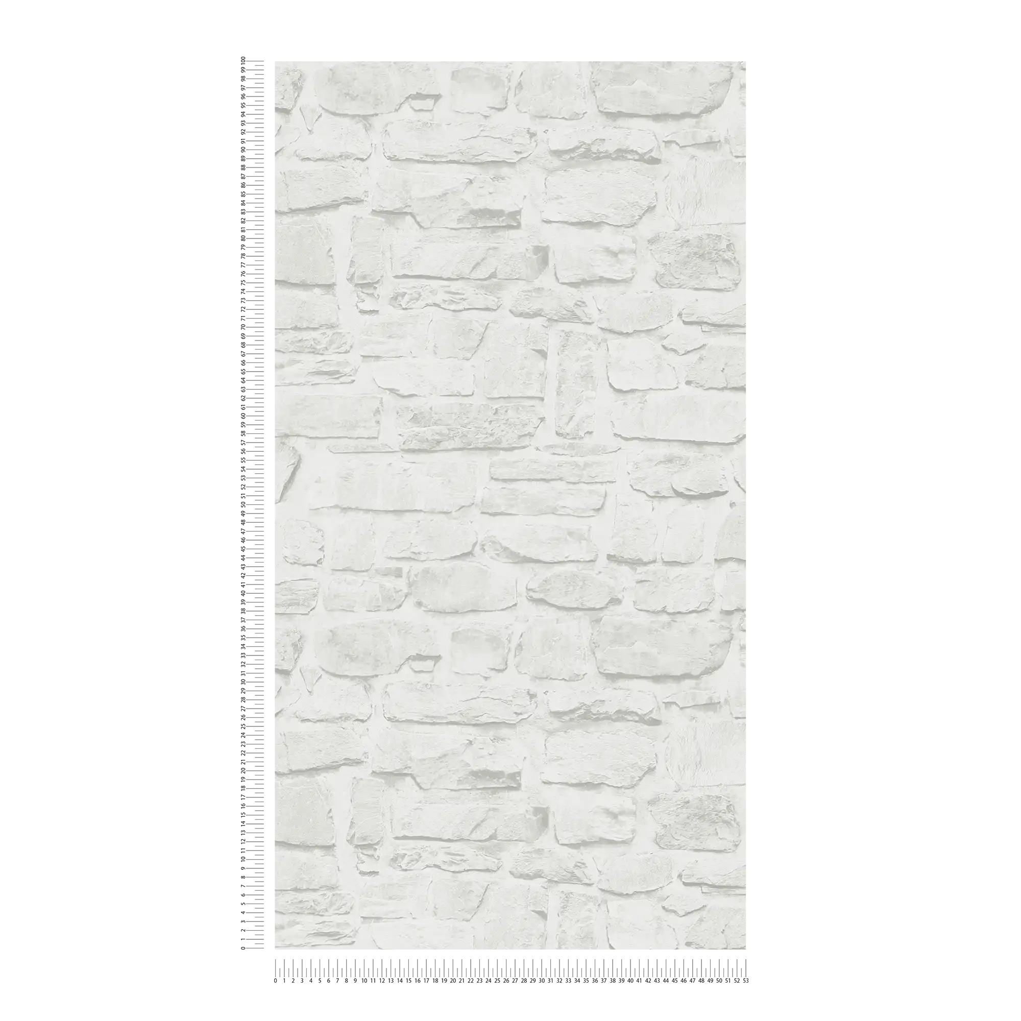             Papier peint adhésif | Aspect pierre blanche avec effet 3D - blanc, gris
        