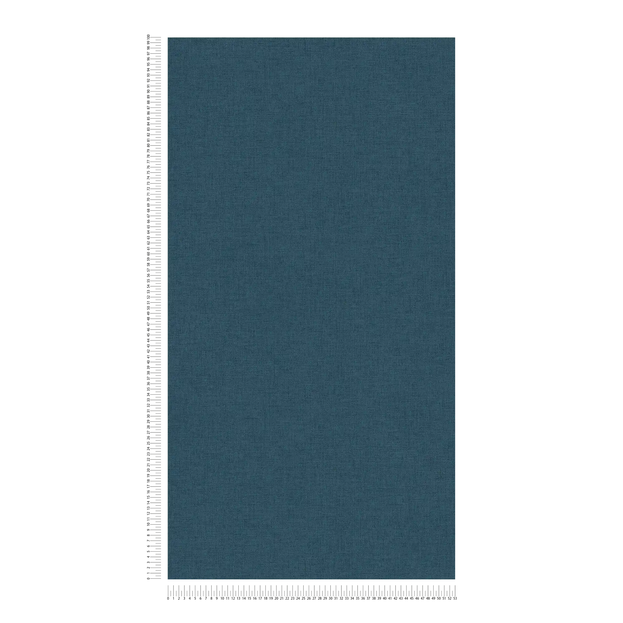             Linen look non-woven wallpaper in petrol blue
        