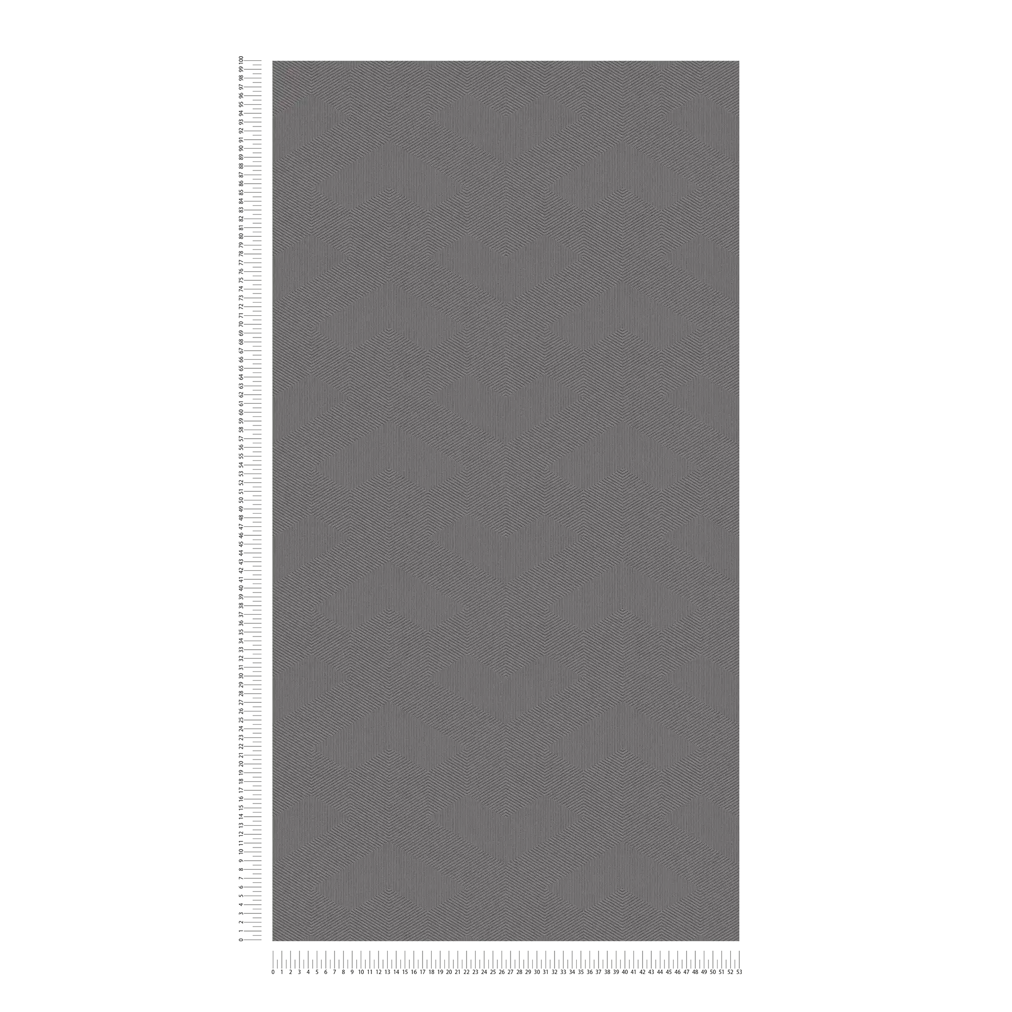             papier peint en papier avec motif graphique 3D mat structuré - gris foncé
        