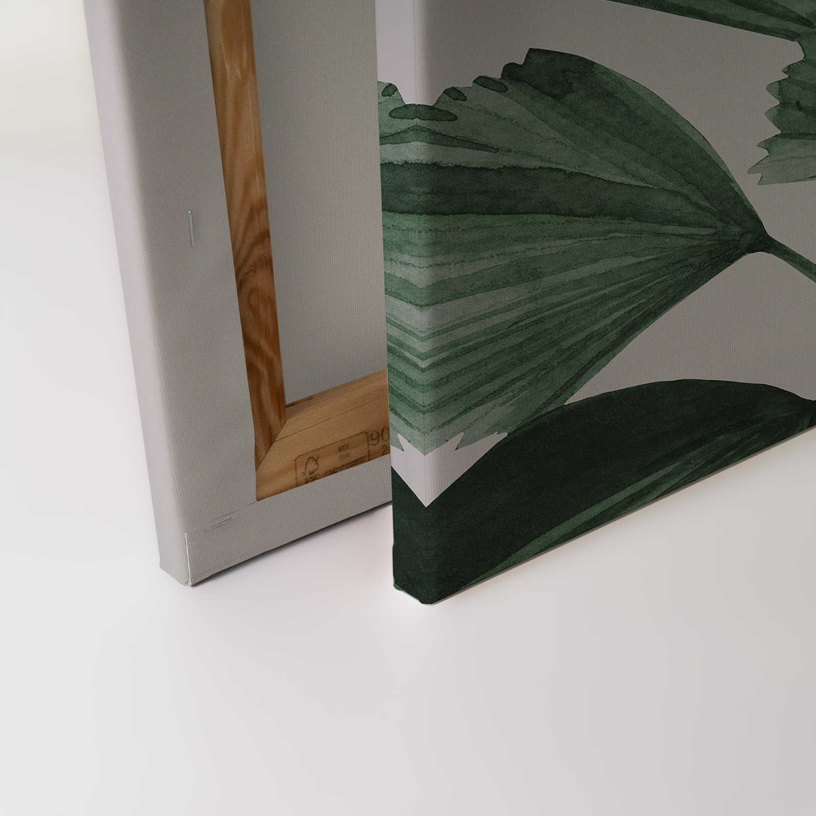             Cuadro en lienzo con grandes hojas de palmera rayera - 0,90 m x 0,60 m
        