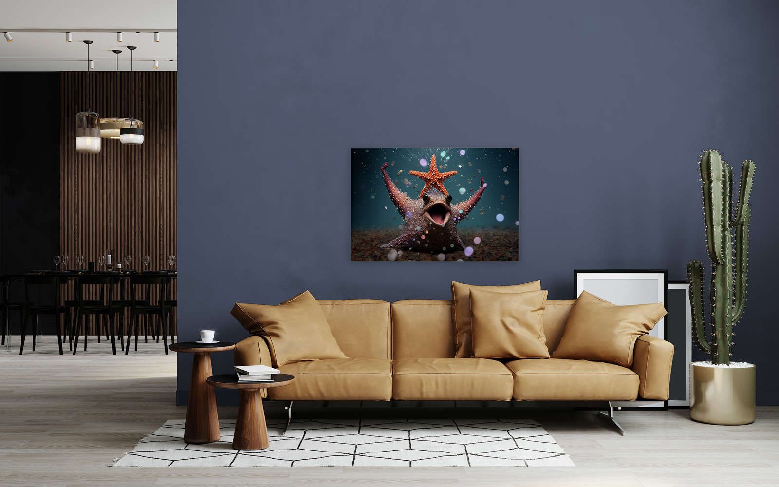             KI Canvas painting »party starfish« - 120 cm x 80 cm
        