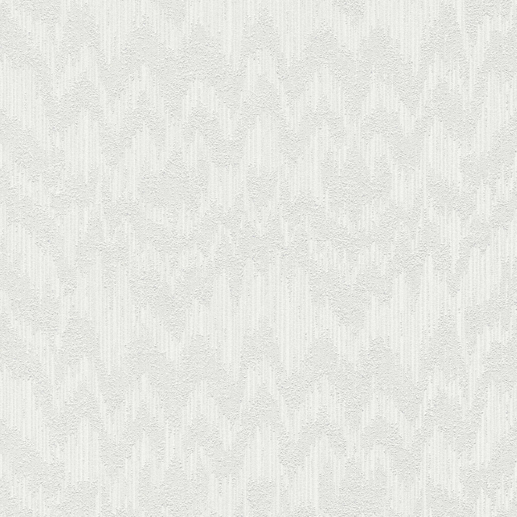 Wallpaper with textured pattern in ikat style - grey, metallic
