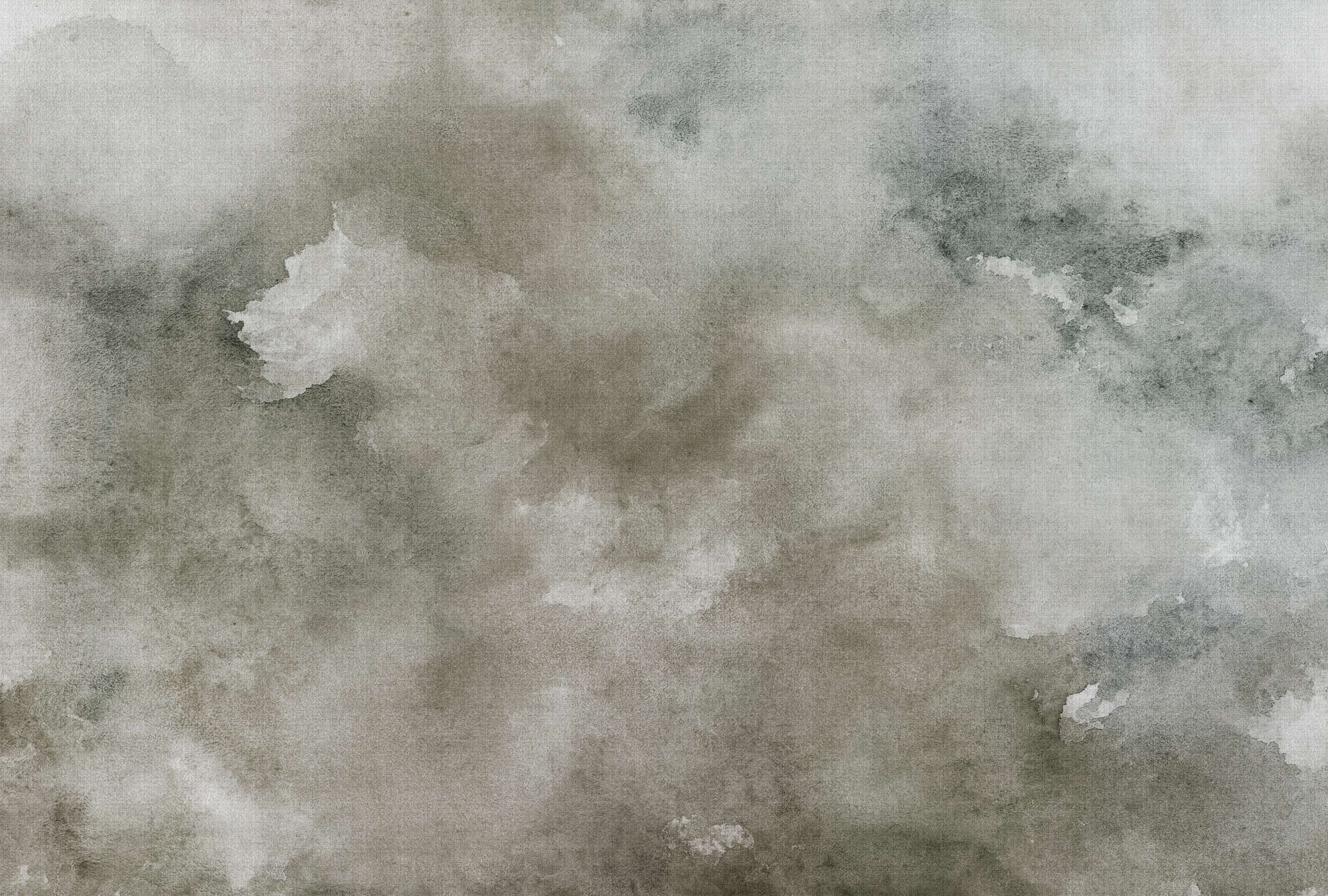             Watercolours 1 - Papier peint gris aquarelle imprimé numériquement sur texture de lin naturel - beige, bleu | nacre intissé lisse
        