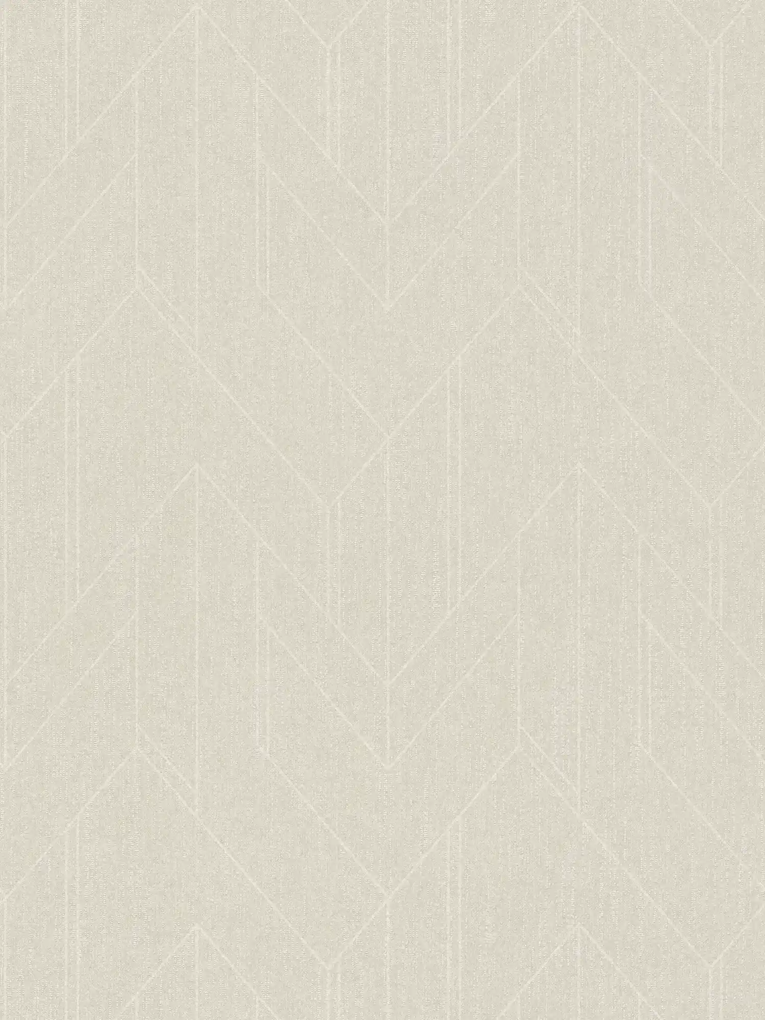 Light grey textile optics wallpaper with glossy pattern in retro style - grey
