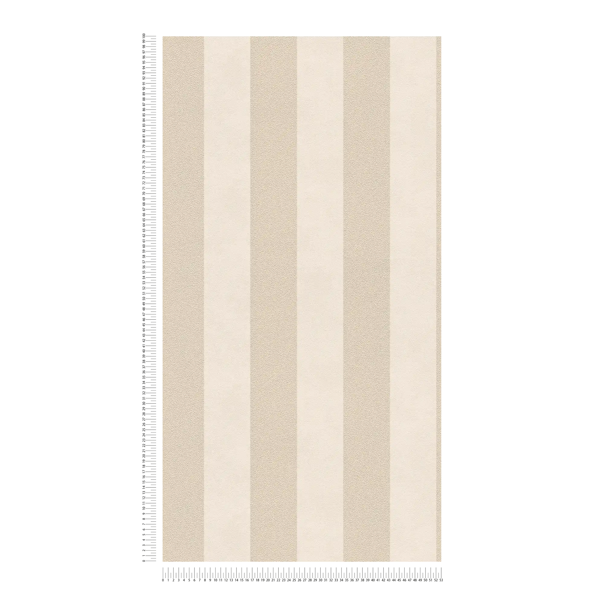             Papier peint à rayures en bloc avec motifs colorés et texturés - beige, or, crème
        