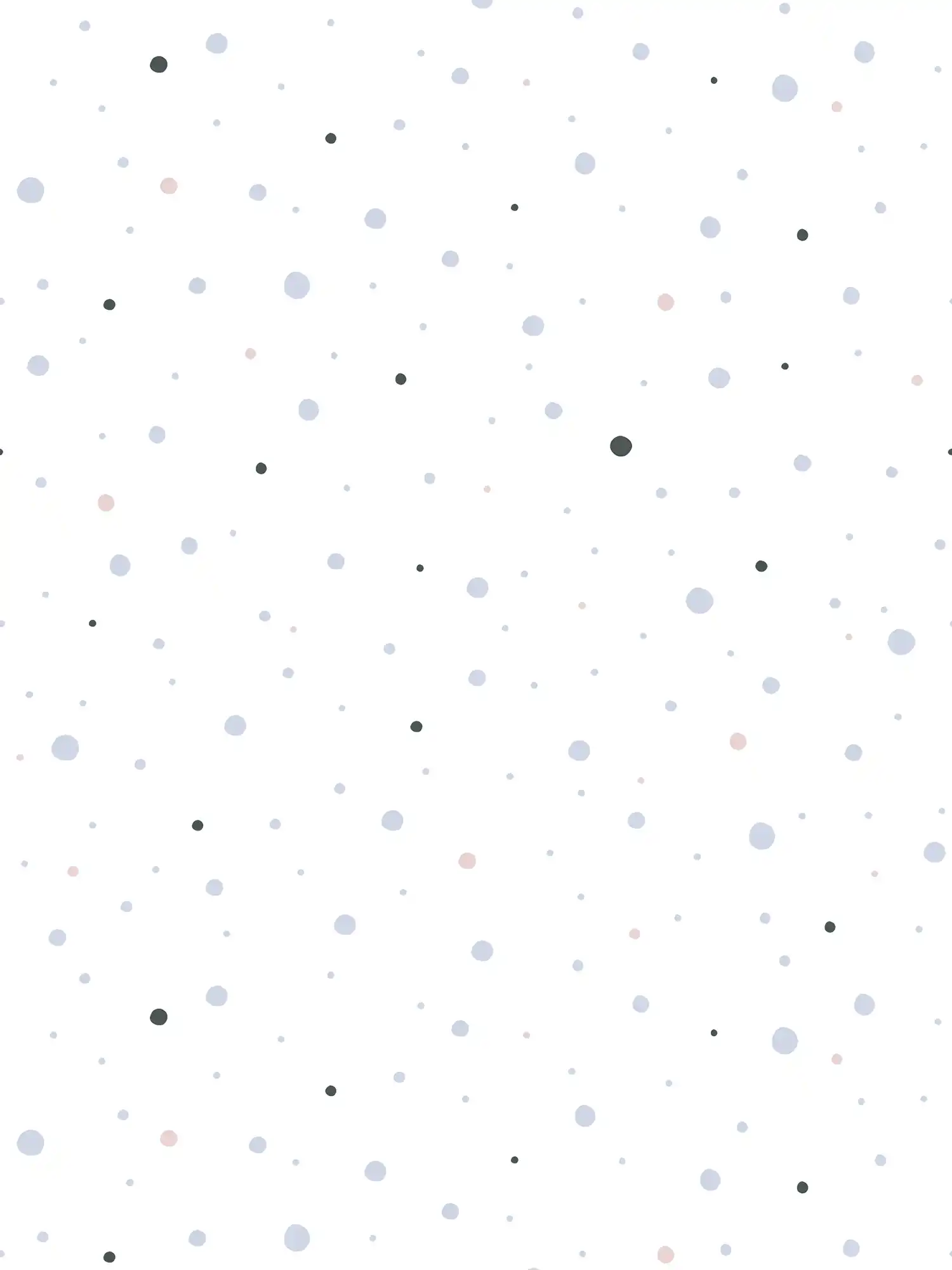 Papel pintado infantil de puntos - gris, negro, blanco
