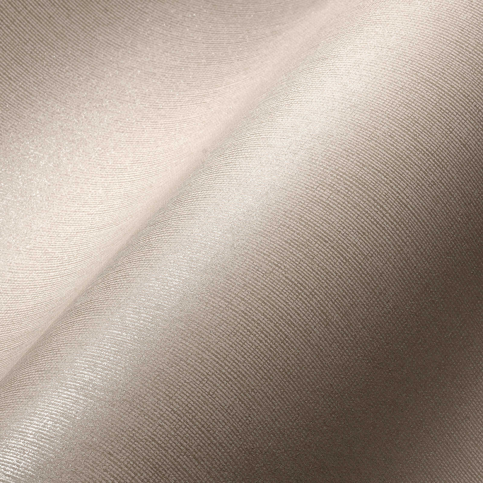             Papel pintado no tejido beige claro con efecto brillante y aspecto textil - beige
        