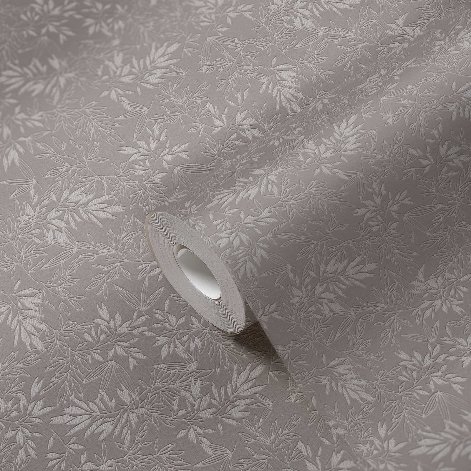             Feuilles papier peint avec structure mousse en mat - gris, gris clair
        