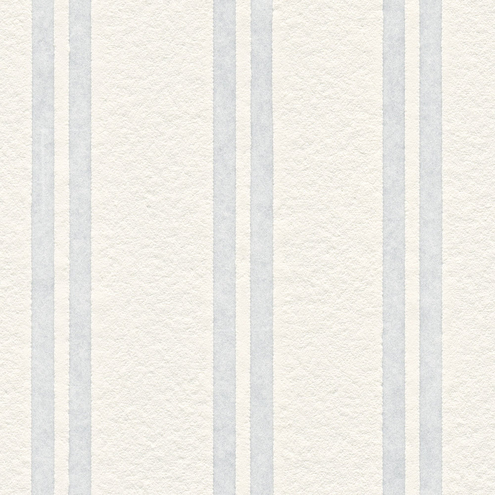             Carta da parati a righe strette ed effetto 3D - verniciabile, bianco
        