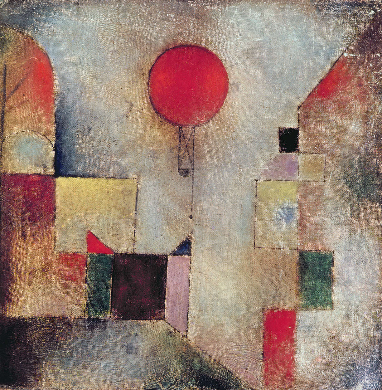             Rode Ballon" muurschildering van Paul Klee
        