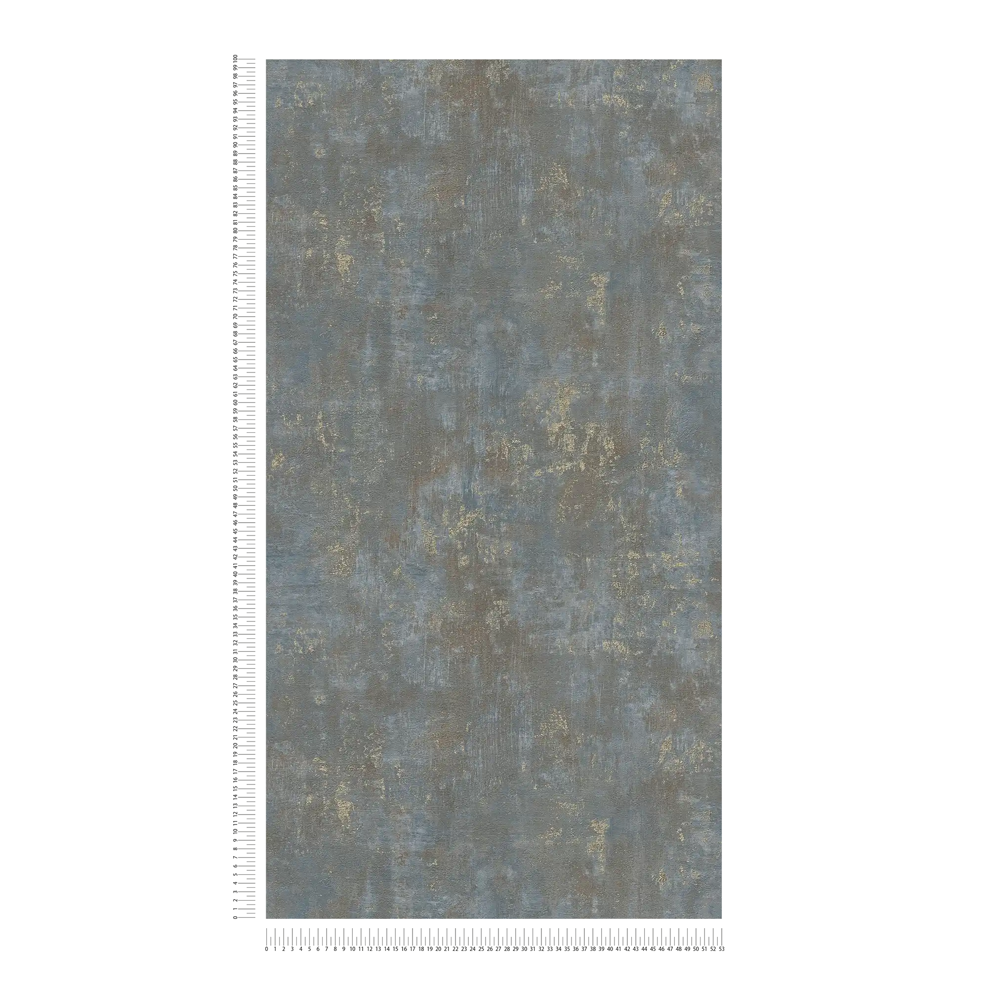             Roestkleurig behang met metallic accenten - bruin, blauw, goud
        