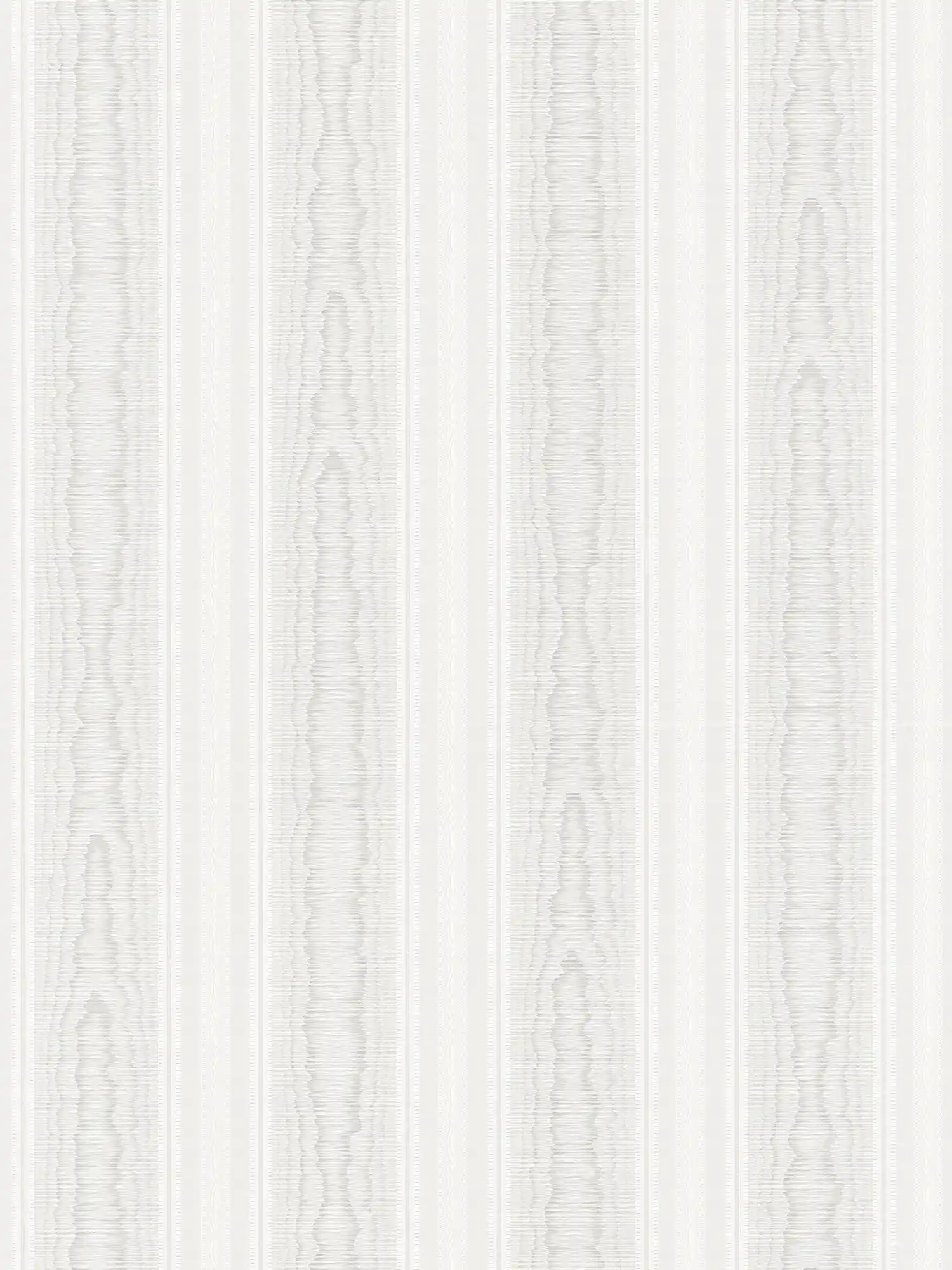 Carta da parati a strisce con motivi effetto legno - crema, bianco
