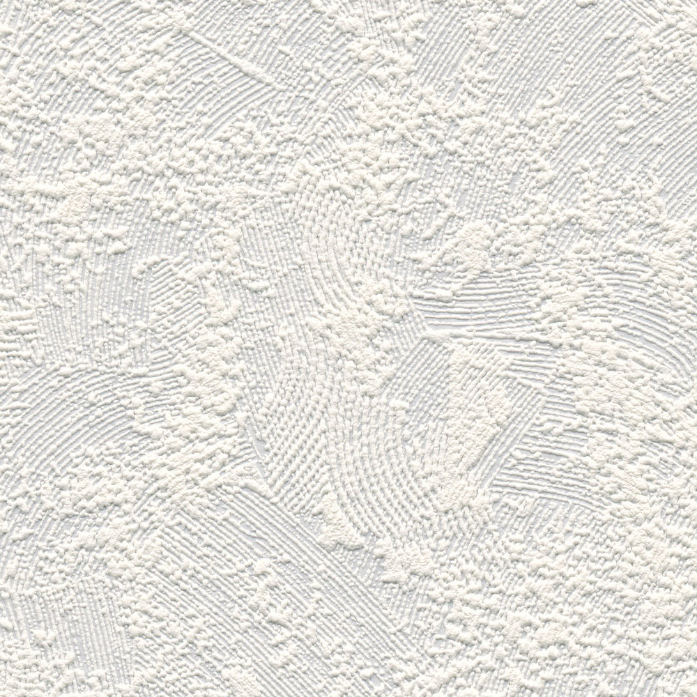             Paintable wallpaper plaster look - Paintable, White
        