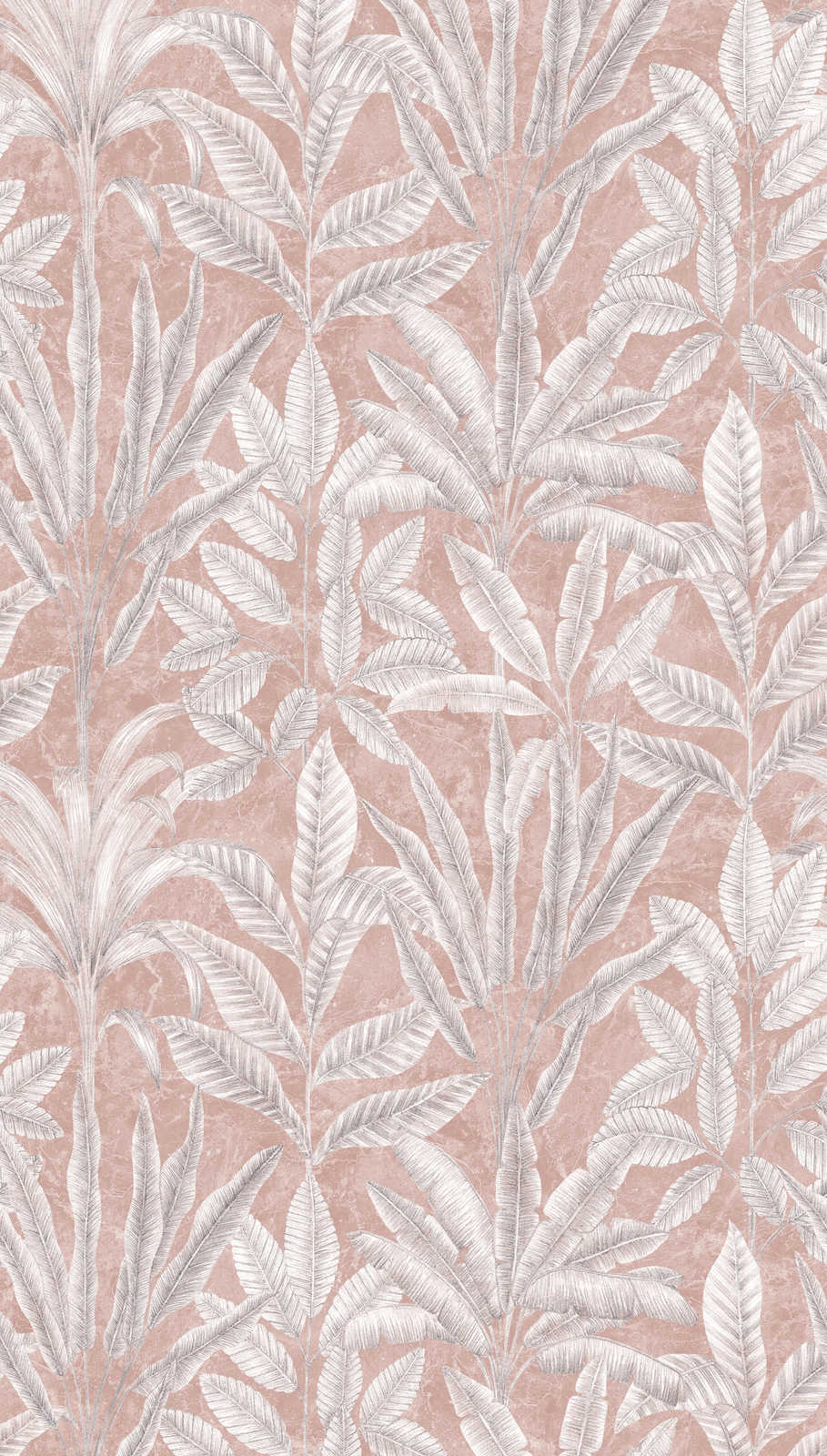             Papier peint intissé à grandes feuilles dans des tons clairs - rose, gris, blanc
        