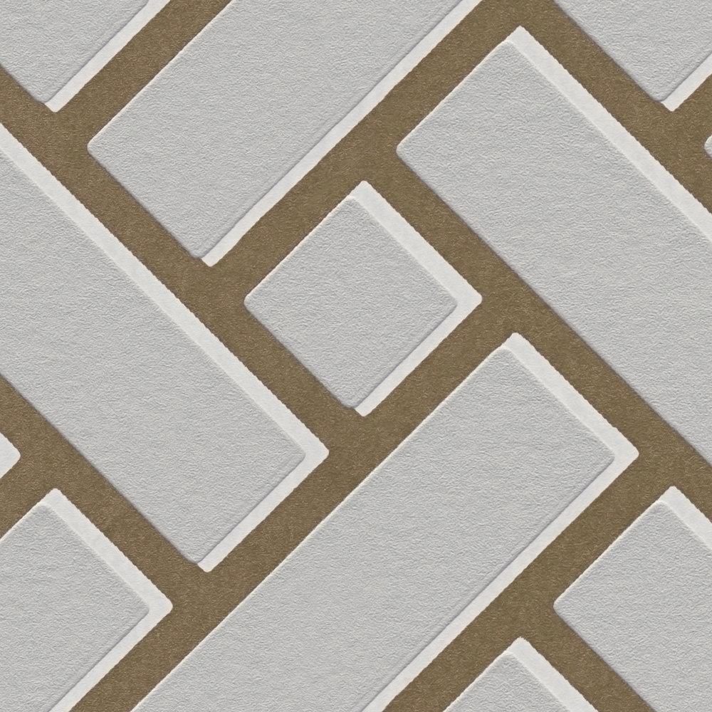             Wallpaper graphic design with 3D effect by MICHALSKY - grey, metallic
        