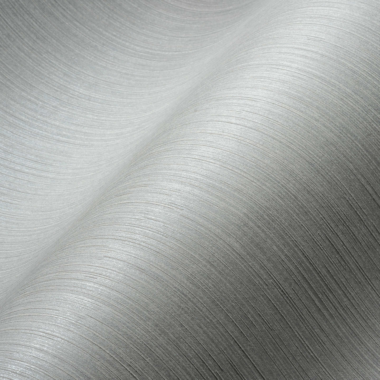             Papier peint ligné gris argenté avec effet brillant - gris
        