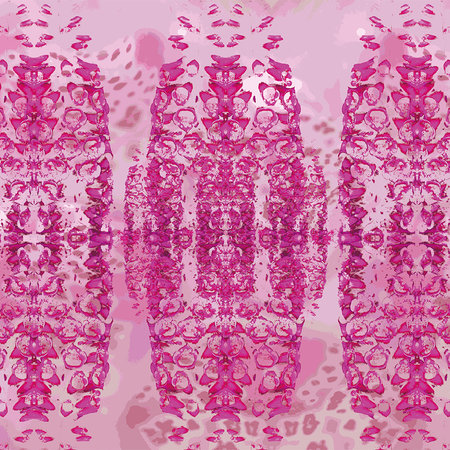 Muurschildering Roze Ontwerp met abstract patroon
