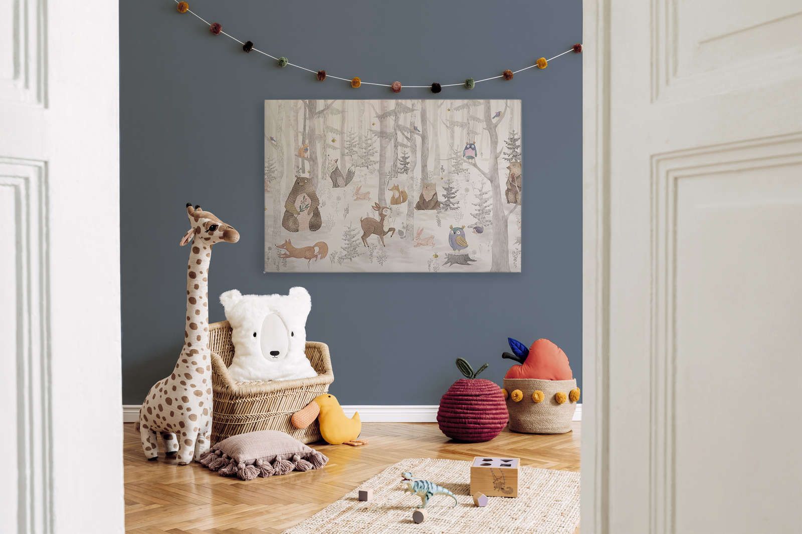             Canvas Enchanted Forest with Animals - 120 cm x 80 cm
        