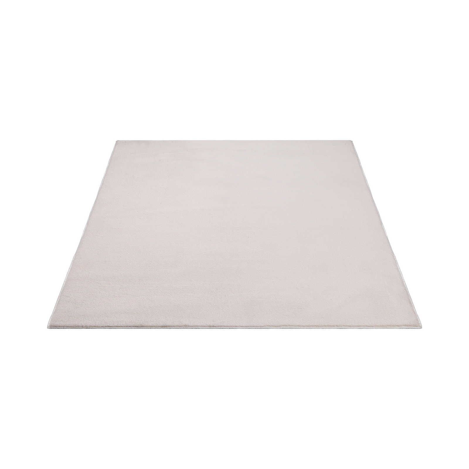 Plain high pile carpet in soft beige - 280 x 200 cm
