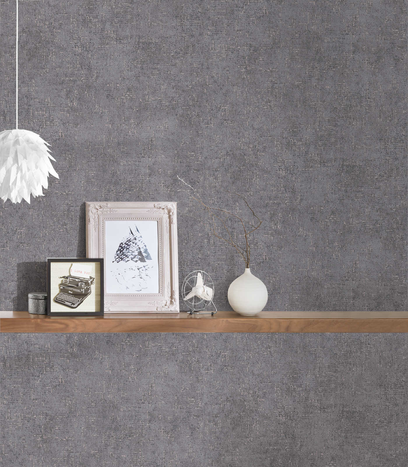             Wallpaper grey & gold with rustic texture design
        