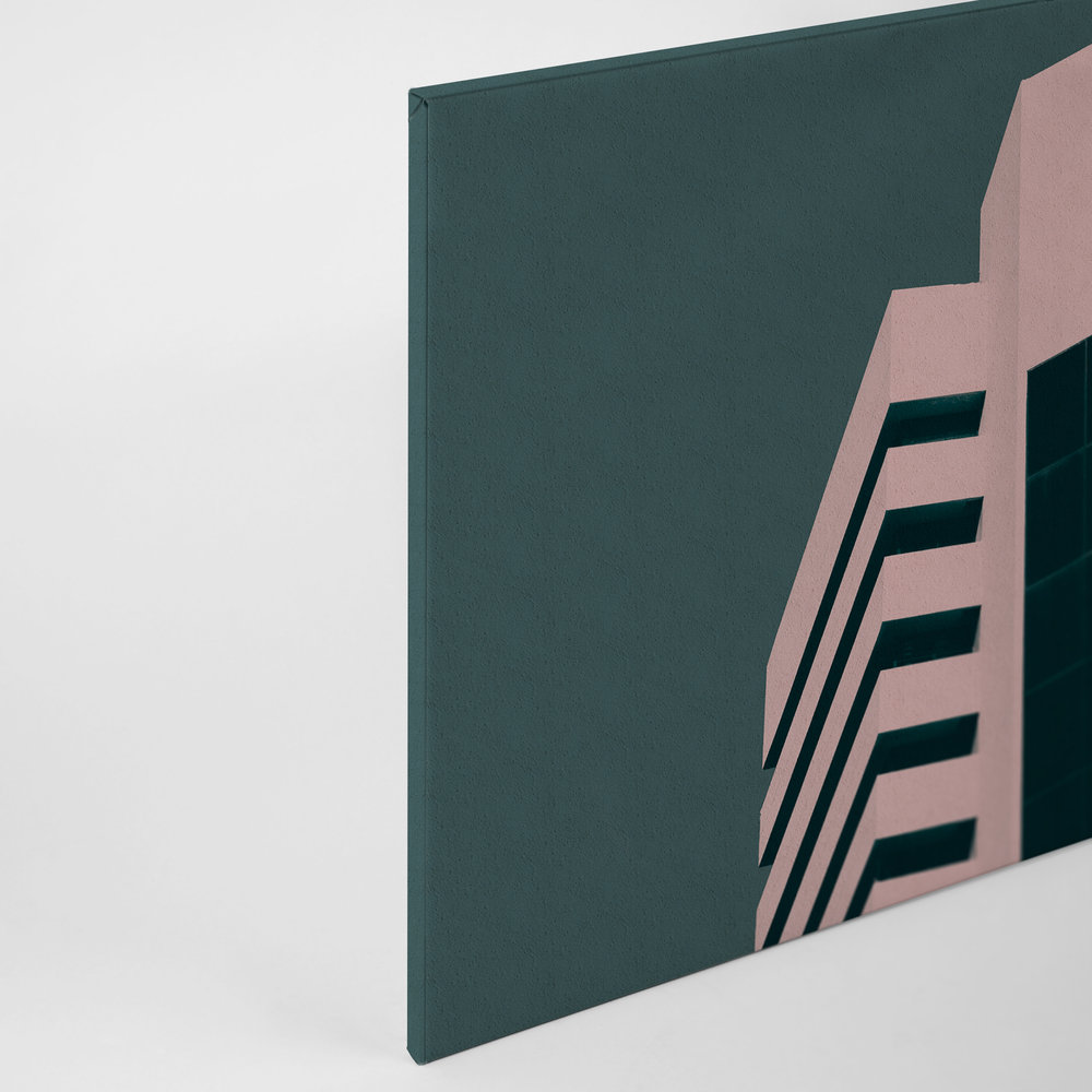             Skyscraper 2 - Canvas painting with modern city architecture - roughcast structure - 0.90 m x 0.60 m
        