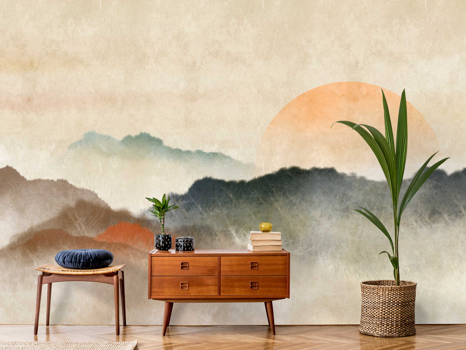             Akaishi 3 - sunrise mural, Asia style art print
        