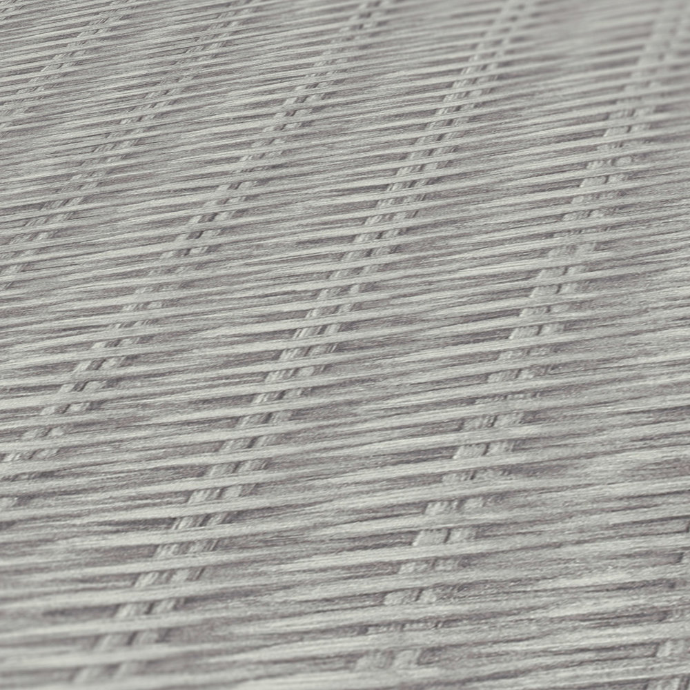             Non-woven wallpaper basket weave, natural look - grey
        