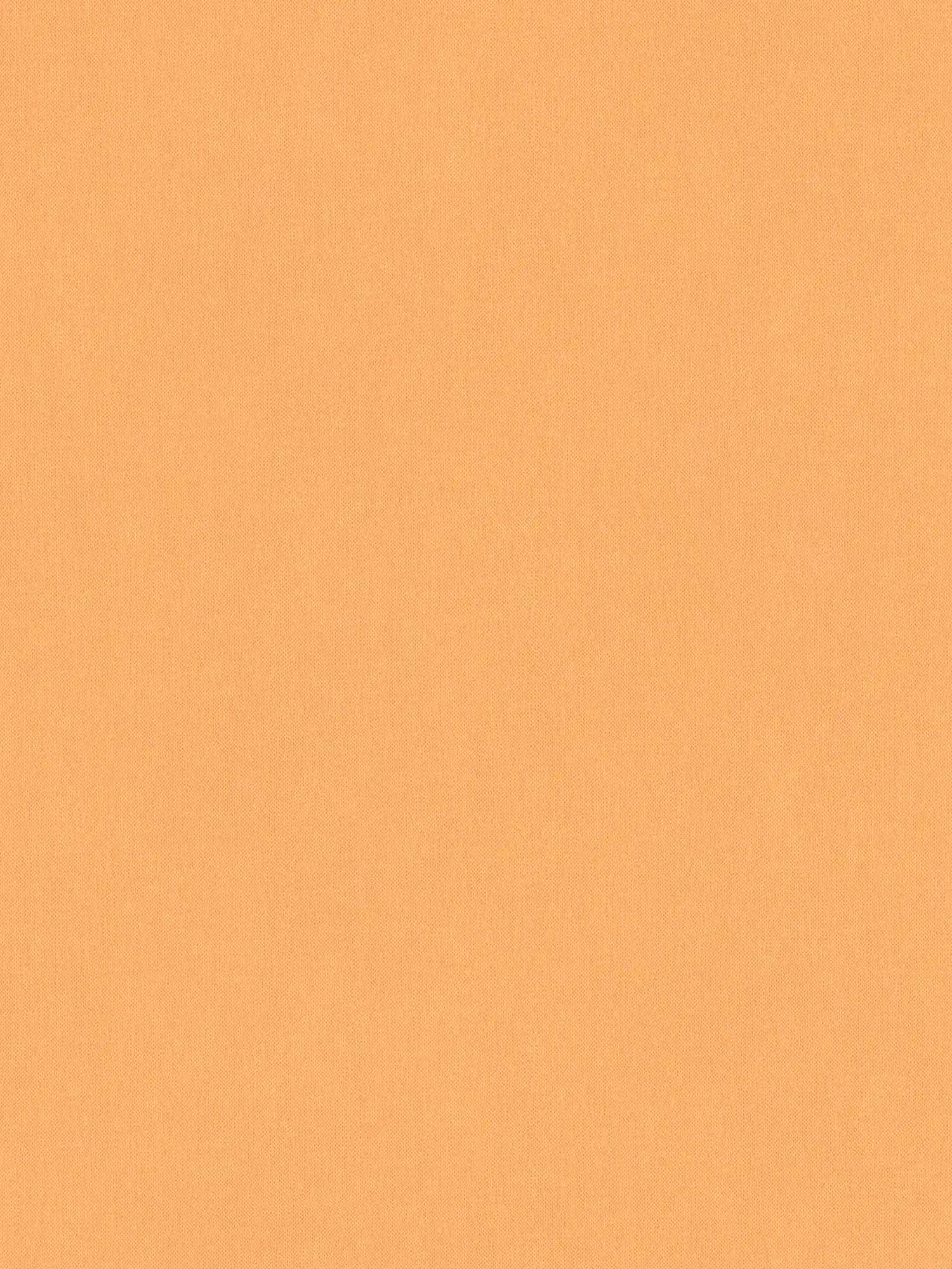 behang oranje pastel & mat met linnenlook structuur - oranje
