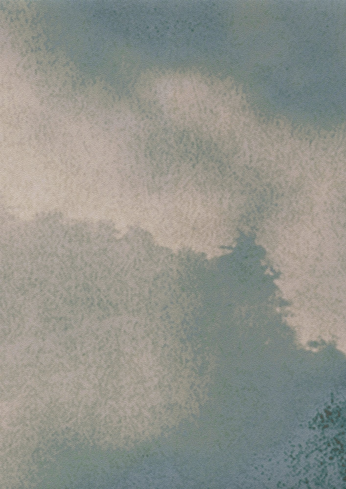             Papel pintado novedad | papel pintado con motivo de acuarela con montañas, niebla y bandada de pájaros
        