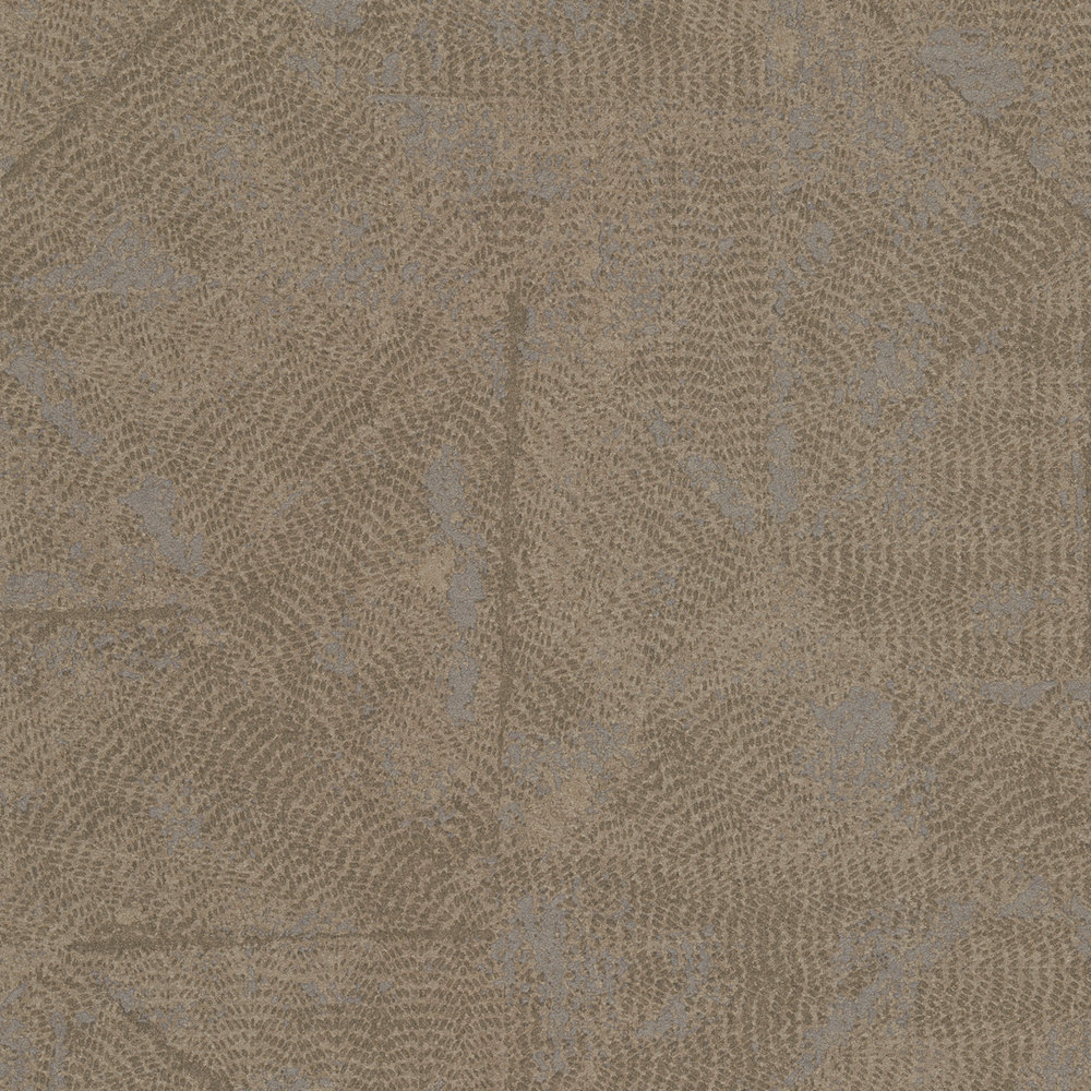             Wallpaper Mediterranean style, patterned - brown, bronze, grey
        