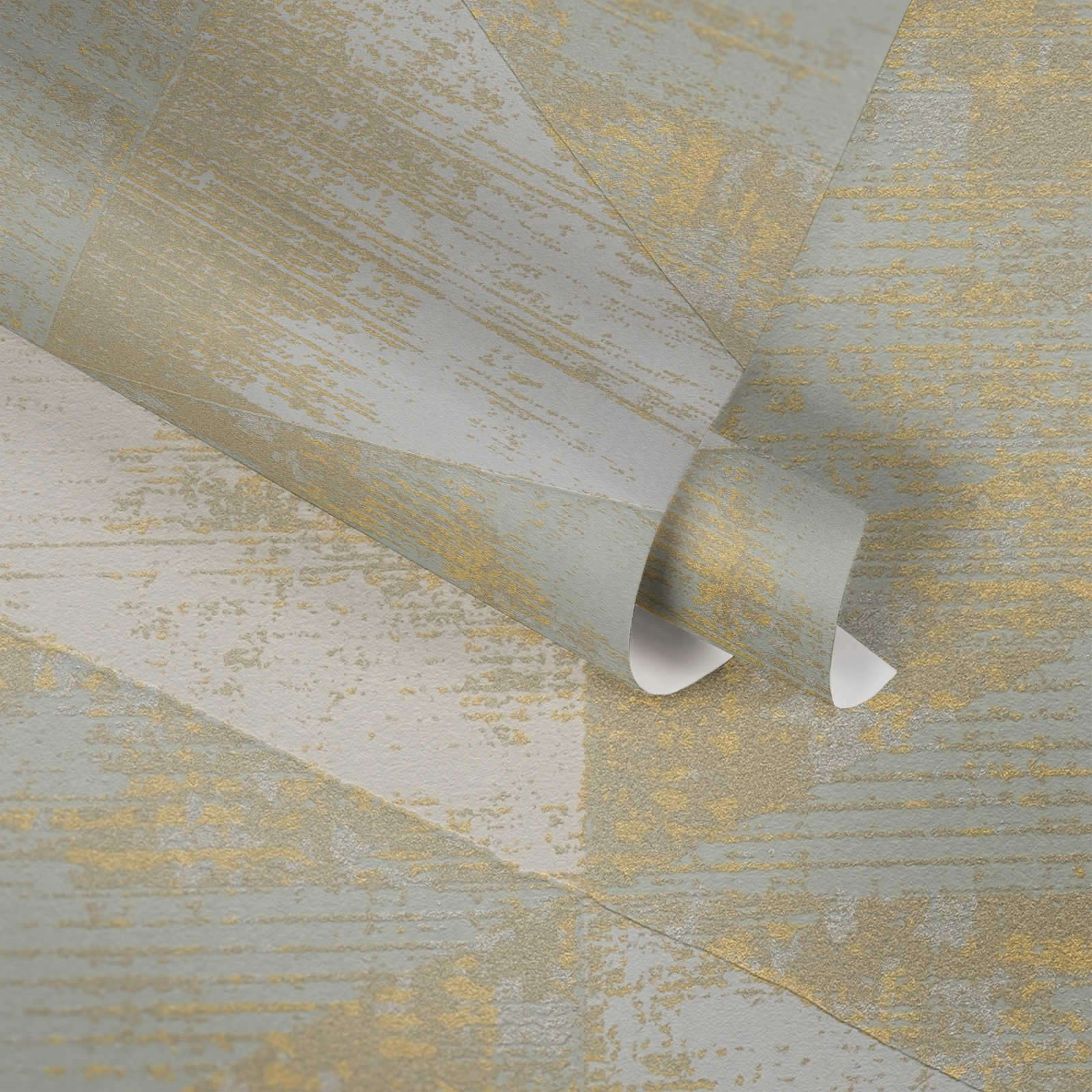             Papel pintado no tejido con acento metálico - metálico, crema, beige
        