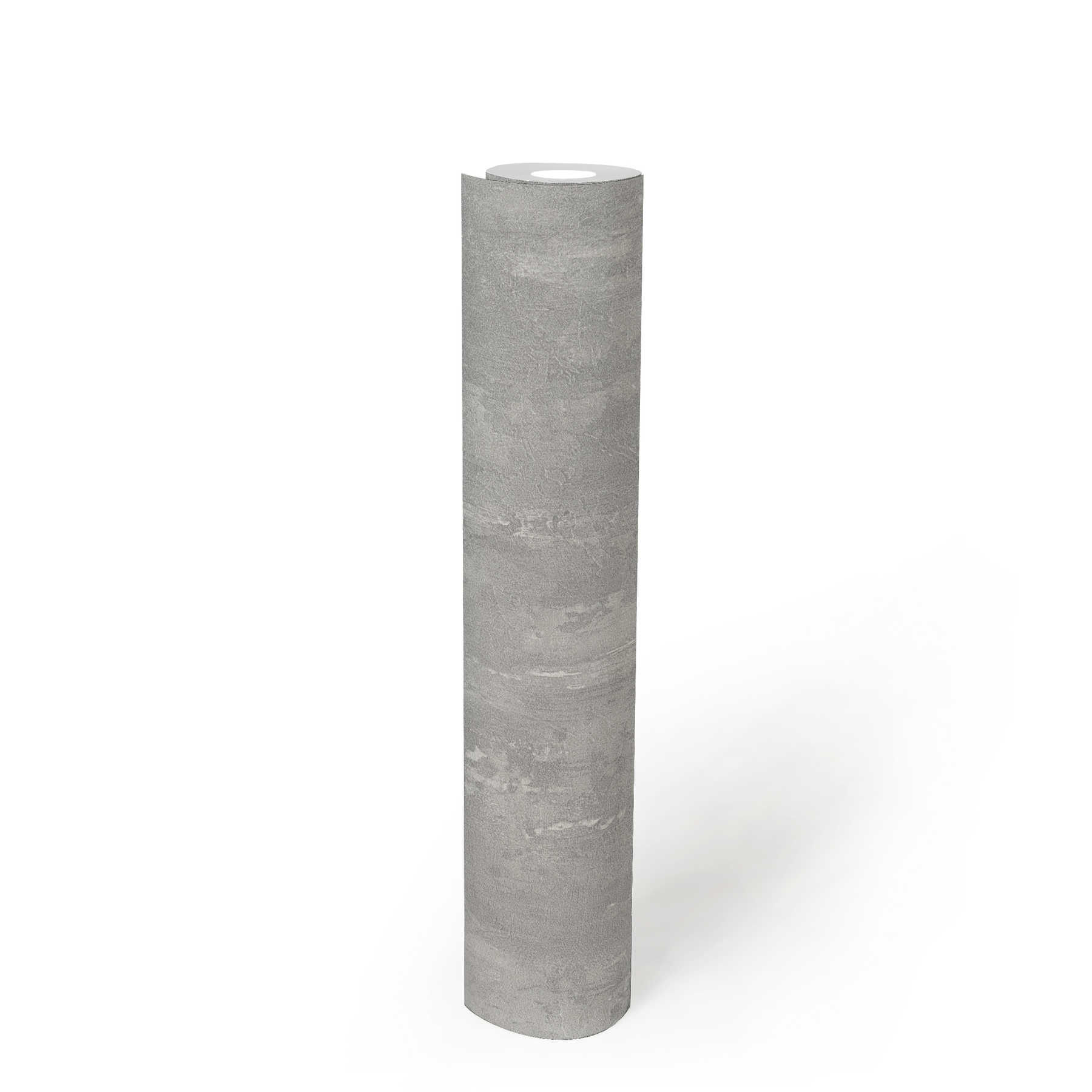             Carta da parati con struttura in gesso, aspetto concreto e sfumatura di colore - grigio
        