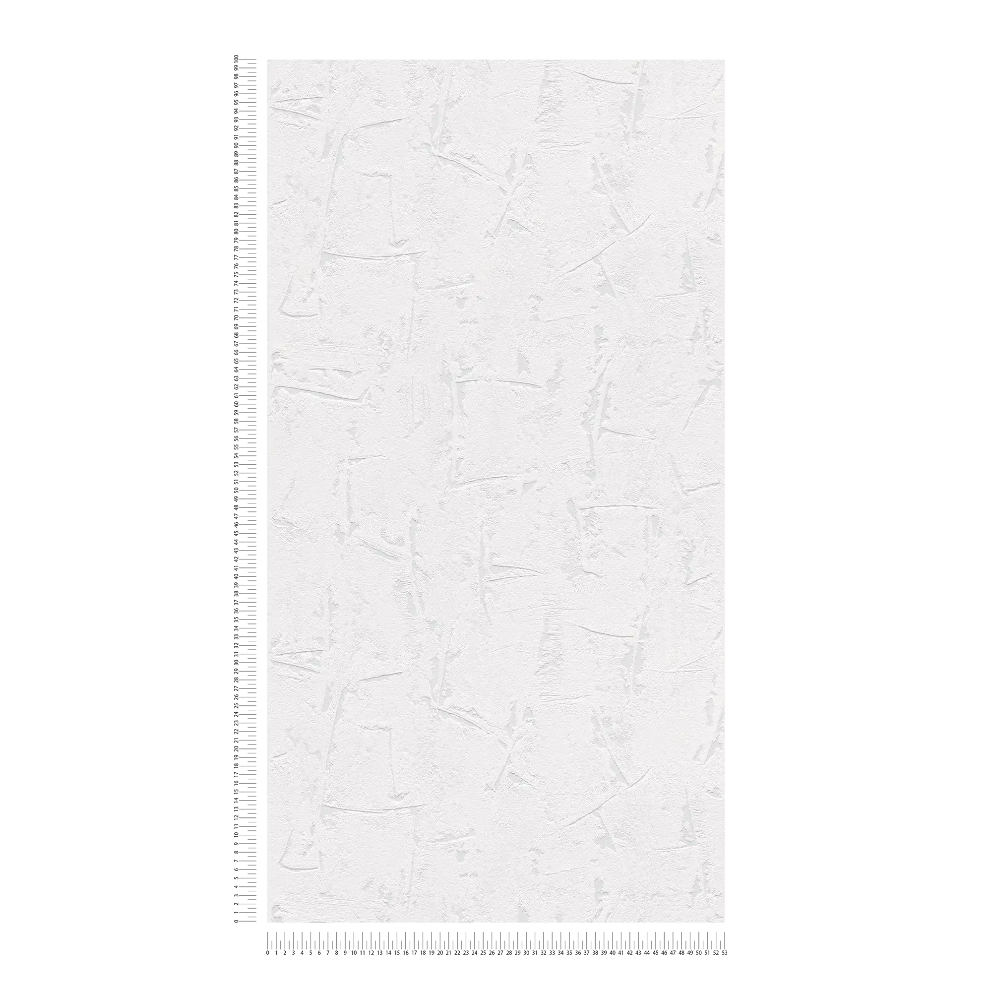             Carta da parati bianca grigia con superficie in gesso ed effetto 3D - Grigio, Bianco
        