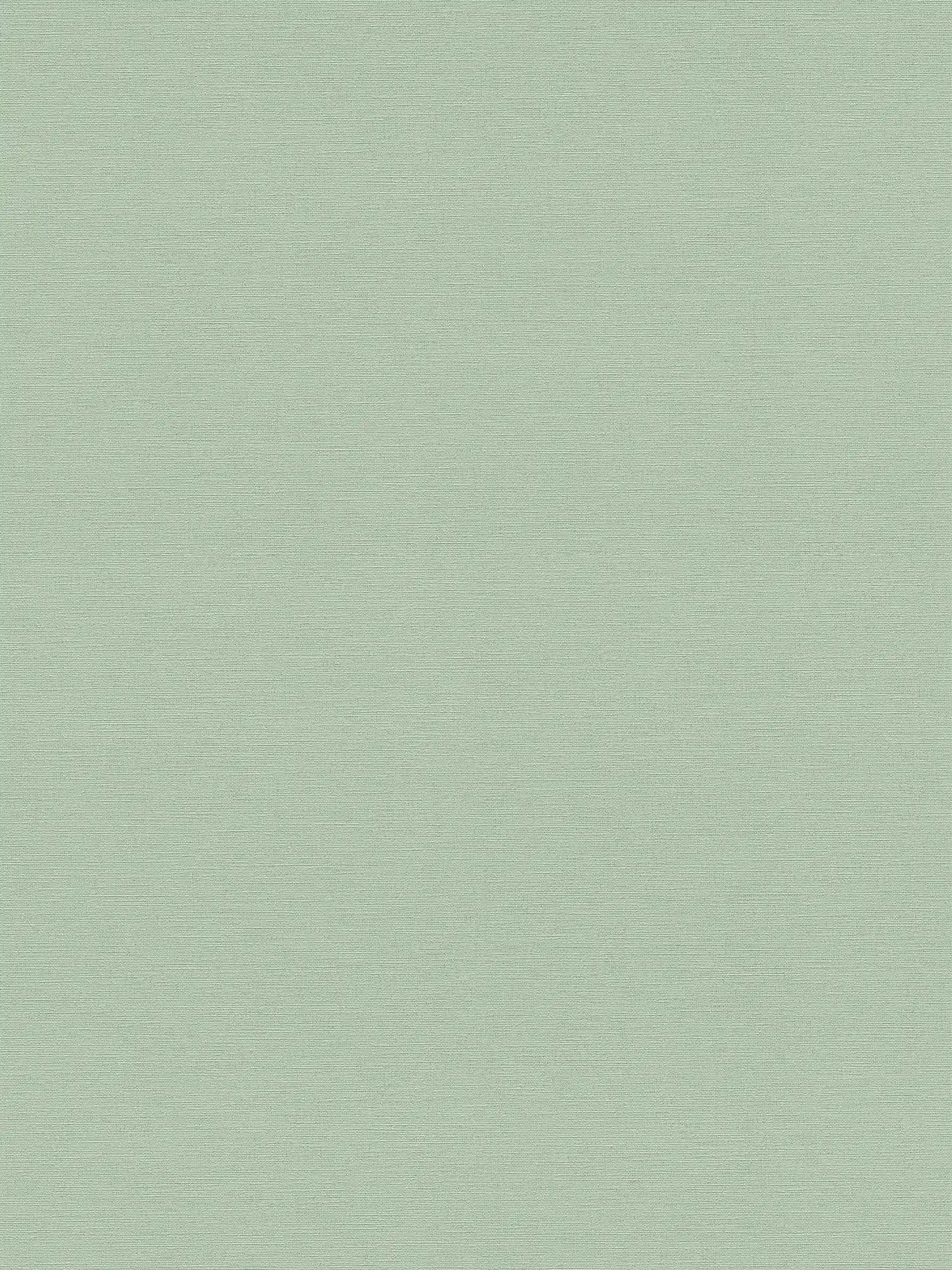 Papier peint aspect lin vert sauge avec structure gaufrée - Vert
