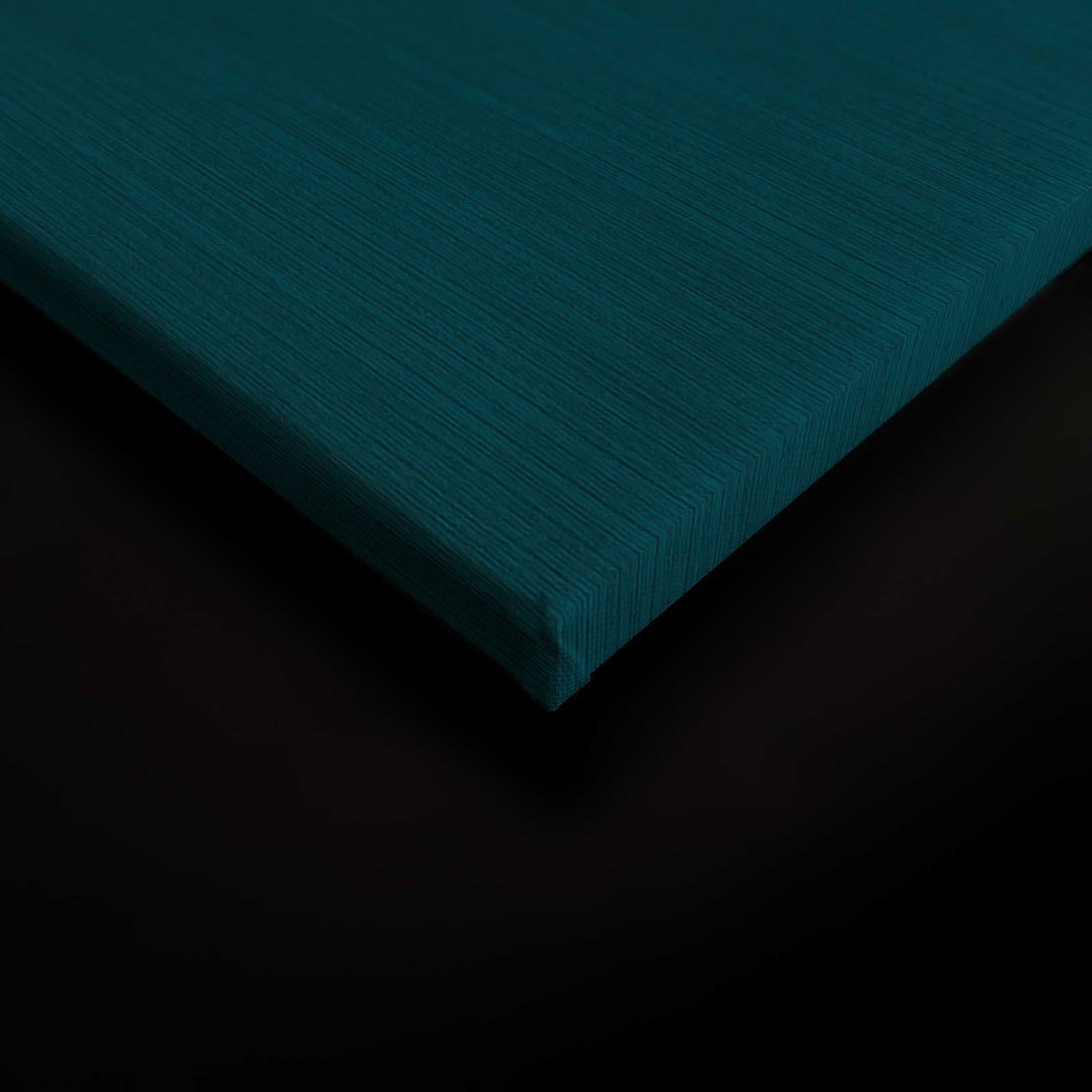             Down Under 2 - Quadro su tela color petrolio stile sirena comica - 0,90 m x 0,60 m
        