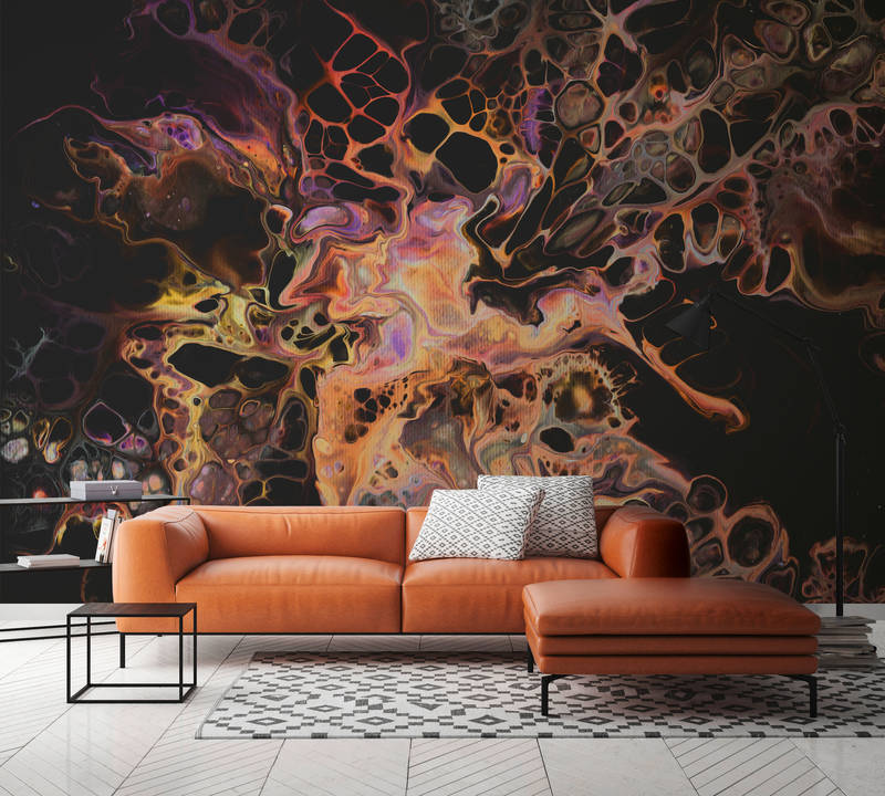             Acrylic colours mural with splash design
        