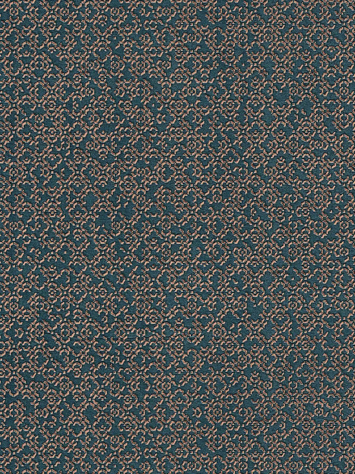 3D pattern wallpaper with metallic effect - blue, grey, metallic
