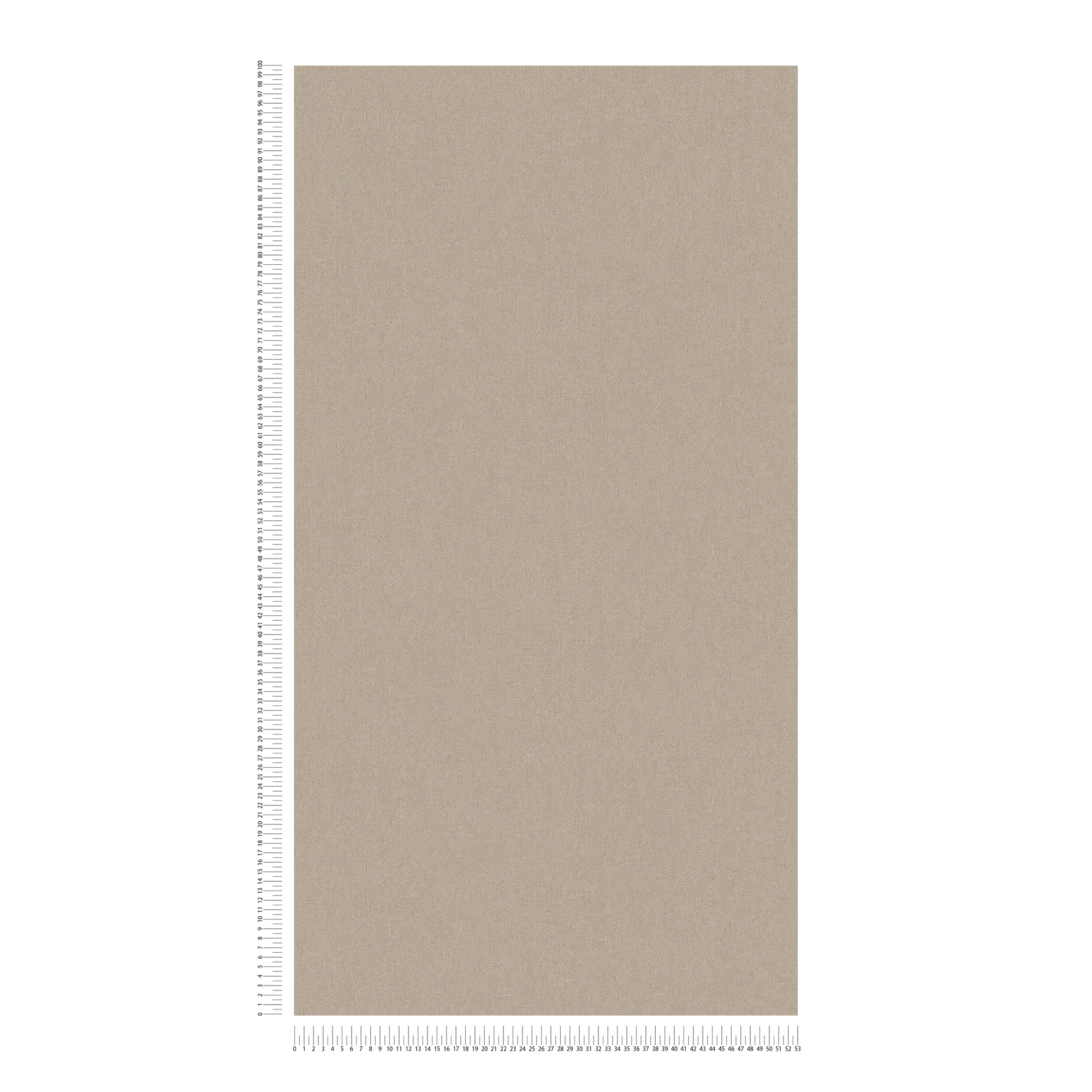             Non-woven wallpaper beige plain & matt with textile texture - beige, brown
        