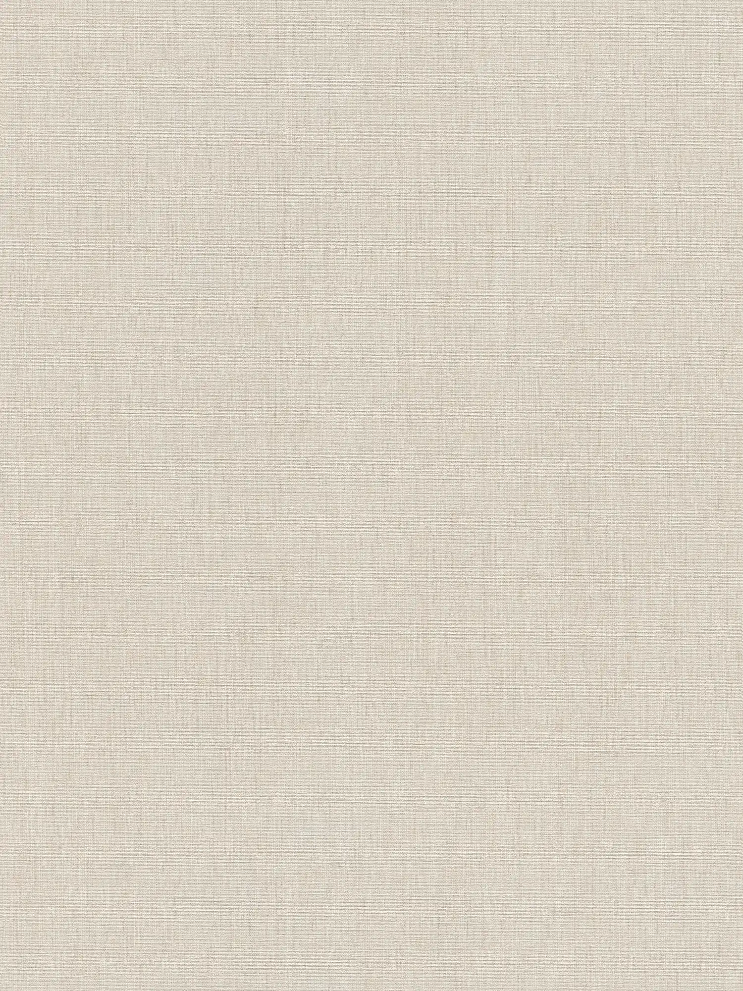 Plain wallpaper in textile look lightly textured - Beige
