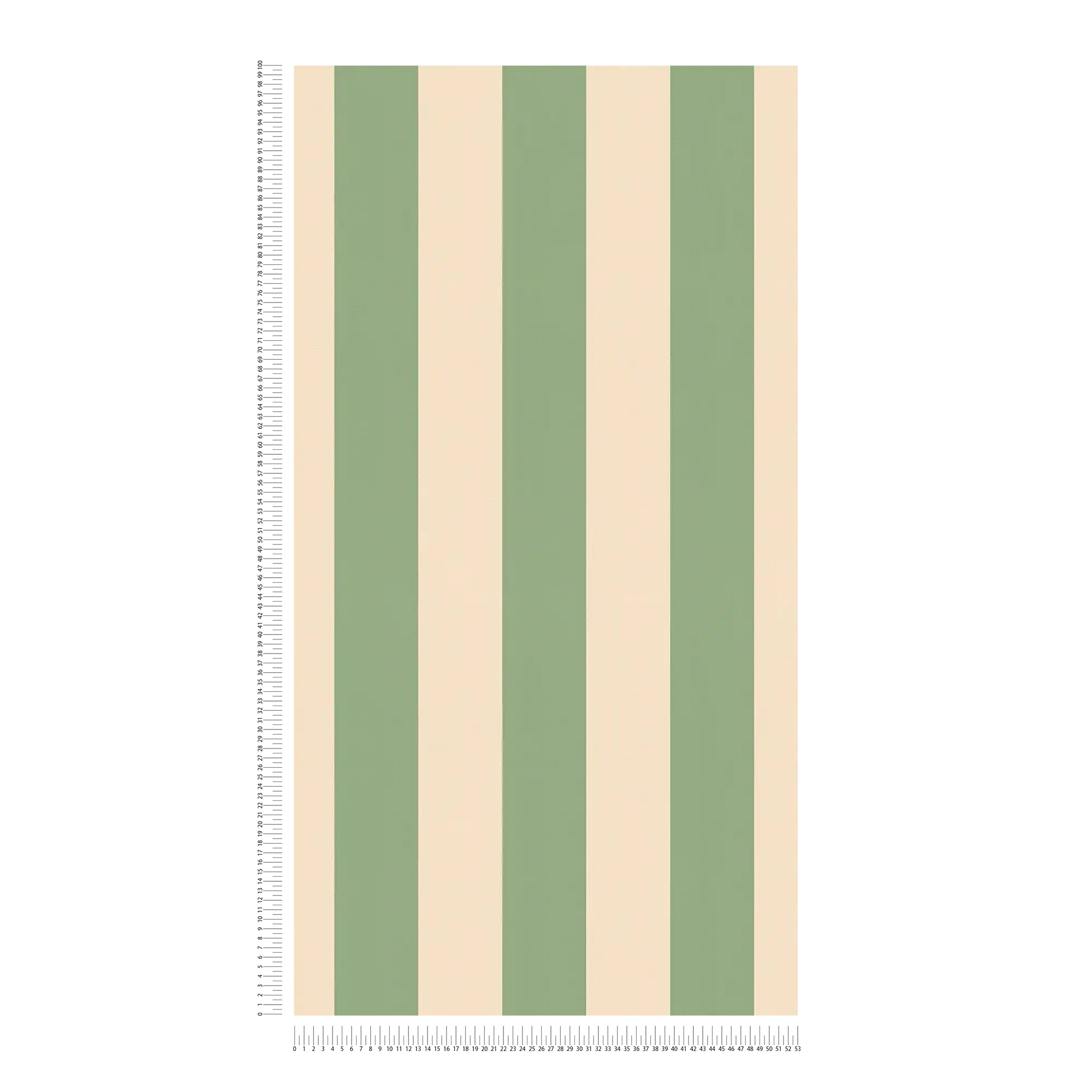             Papel pintado no tejido con rayas en bloque y estructura ligera - beige, verde
        