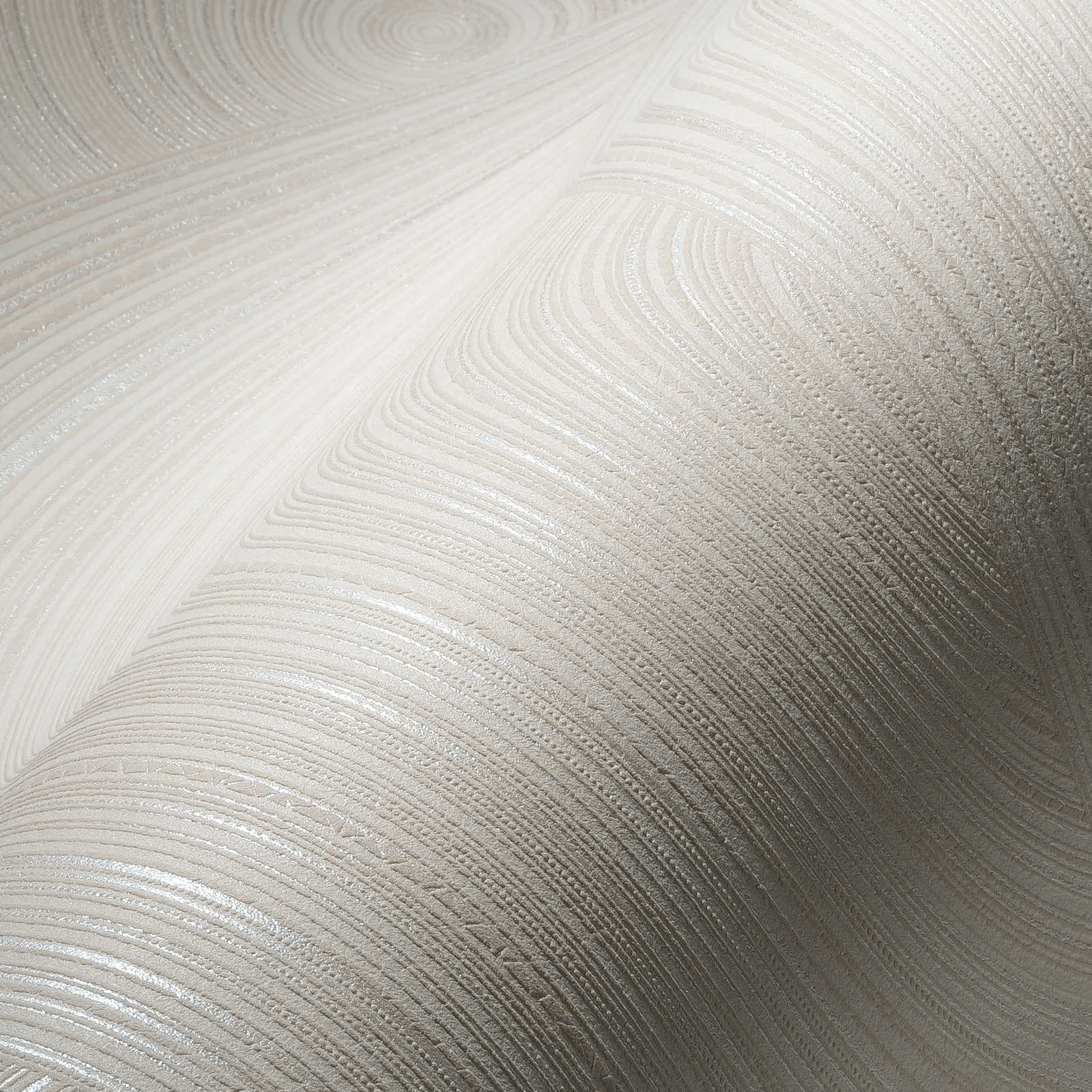             vliesbehang cirkelpatroon met structuuroppervlak - crème, beige
        