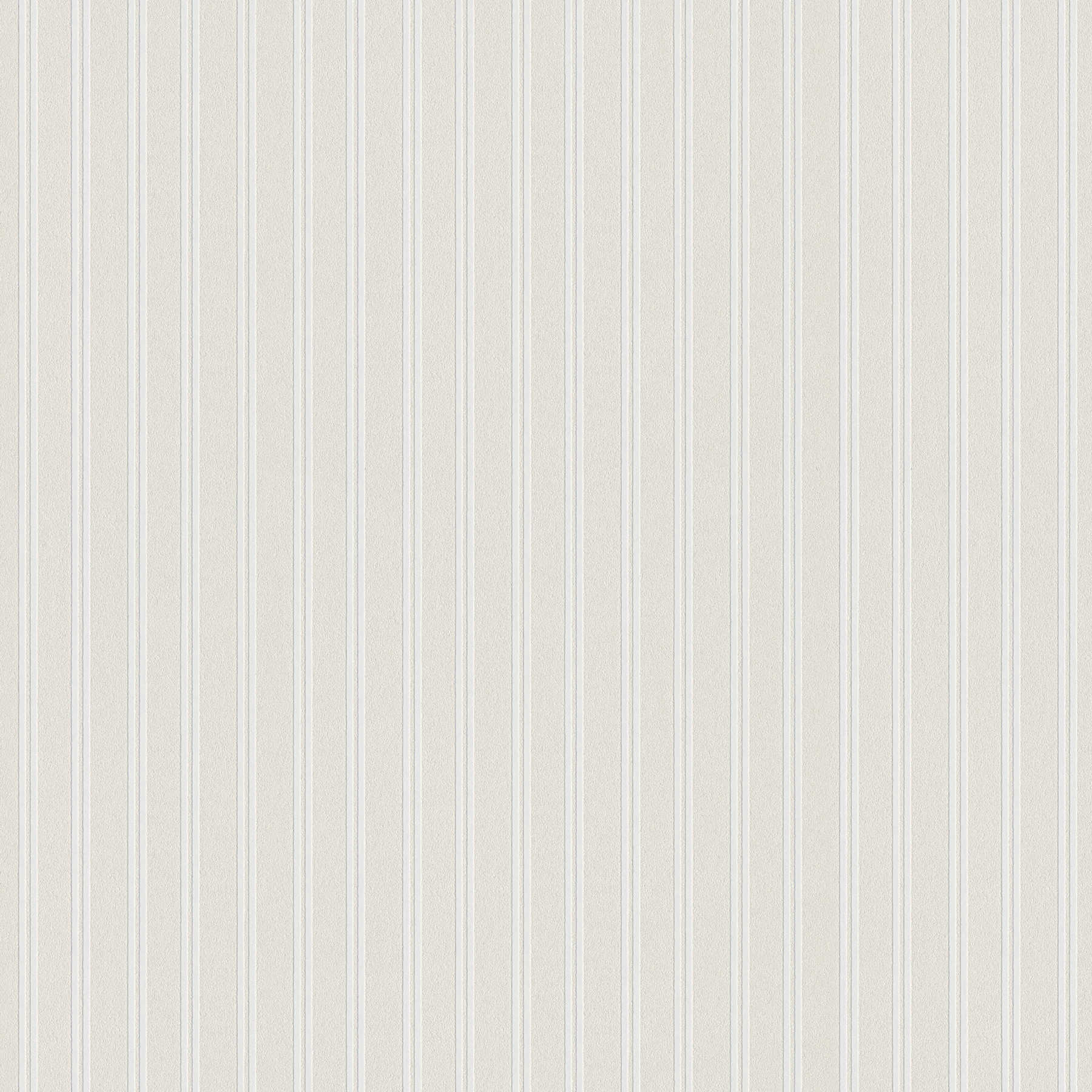 Cream white non-woven wallpaper with textured stripes design
