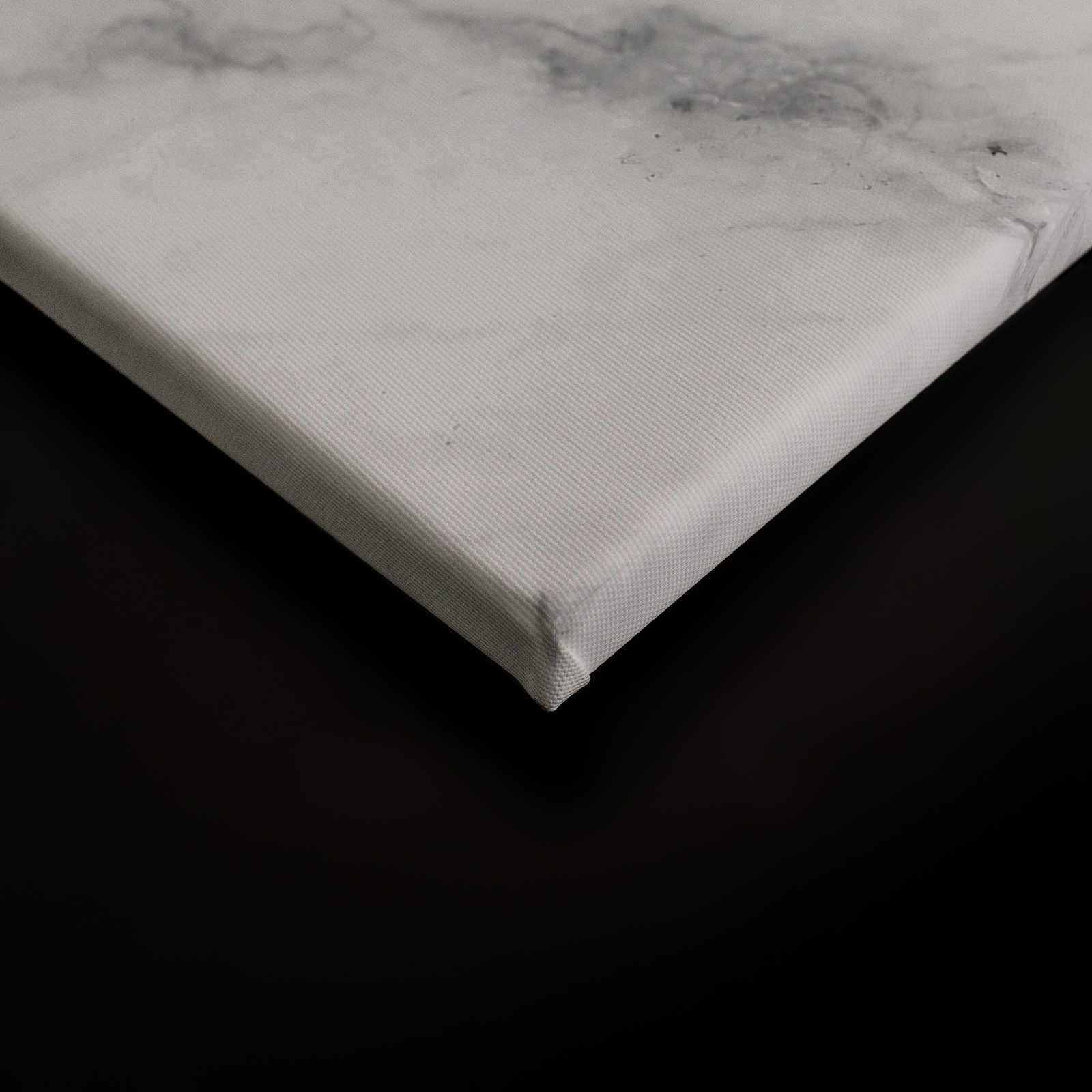             Black and White Canvas Painting Marble with Nature Details - 1.20 m x 0.80 m
        