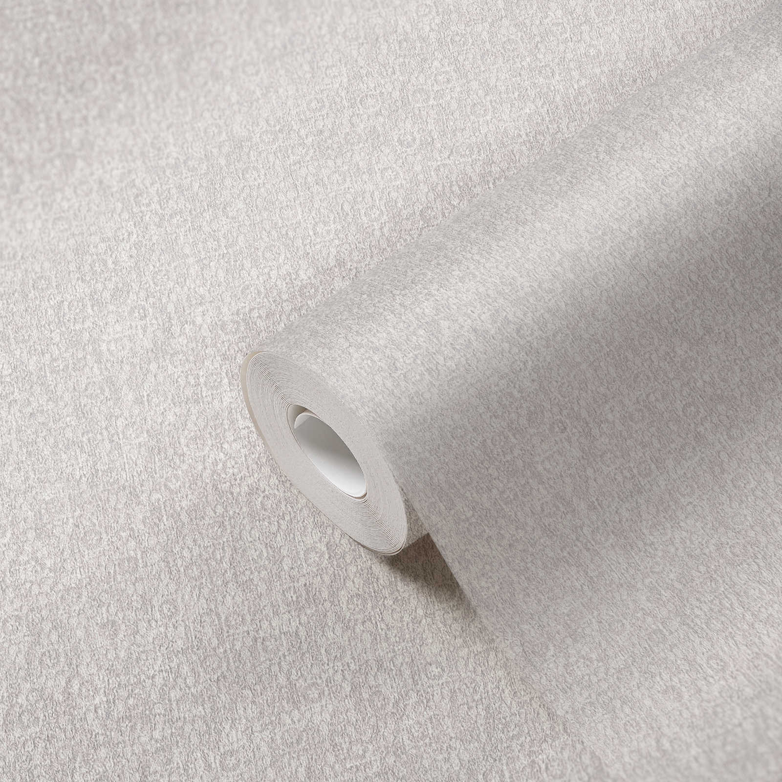             Carta da parati in tessuto non tessuto liscio crema con effetto texture tessile
        