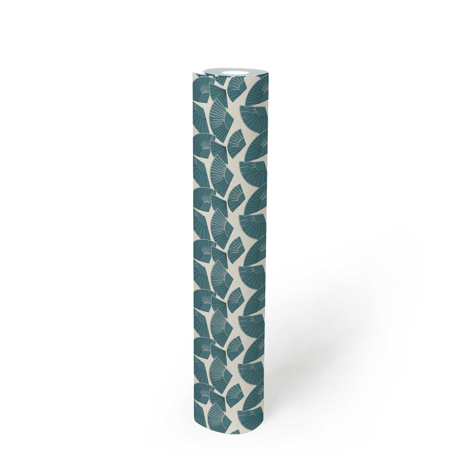             Karl LAGERFELD behang waaier design - groen, metallic
        